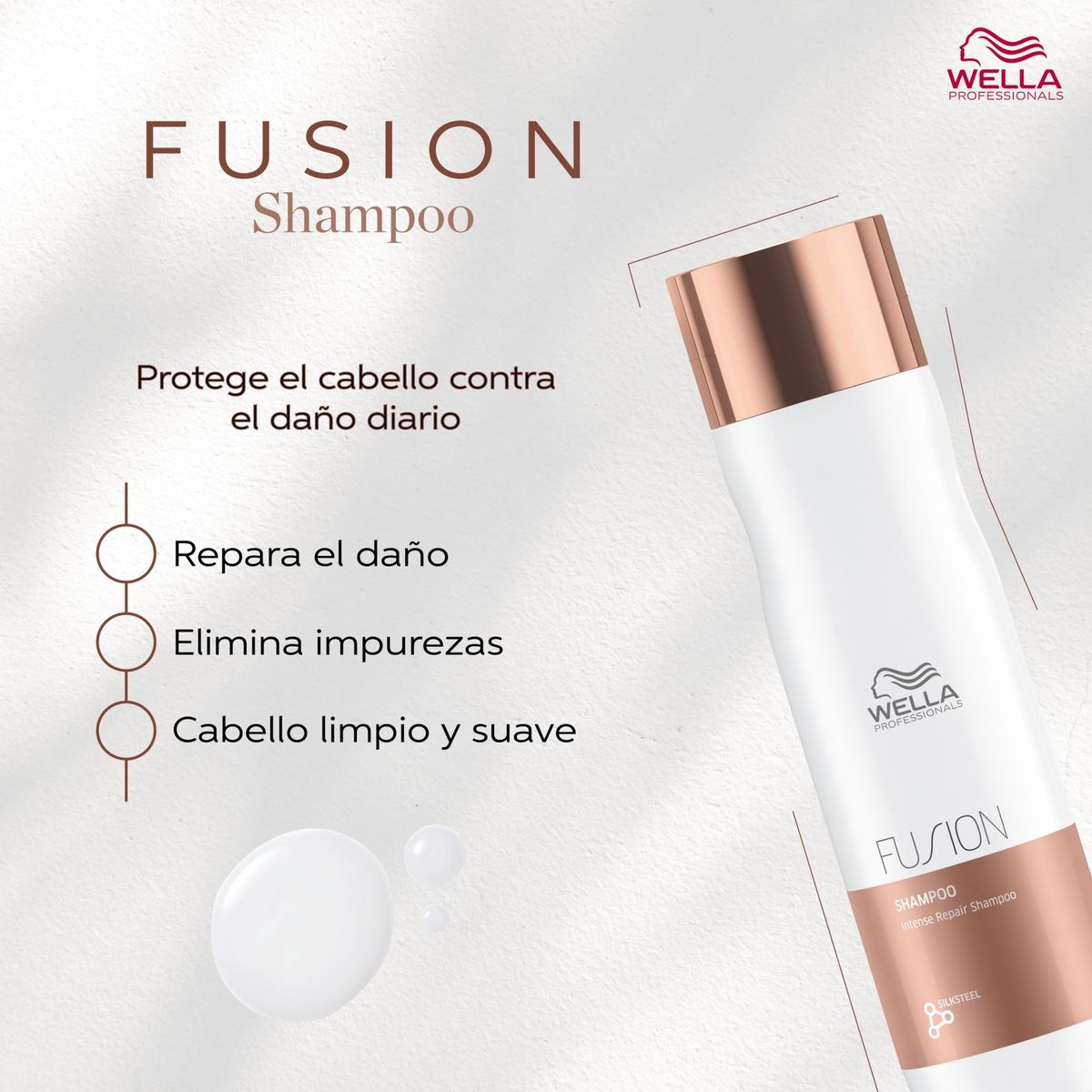 WELLA - Shampoo 250ml + Mascarilla 150ml Fusion Reparacion Intensa Wella