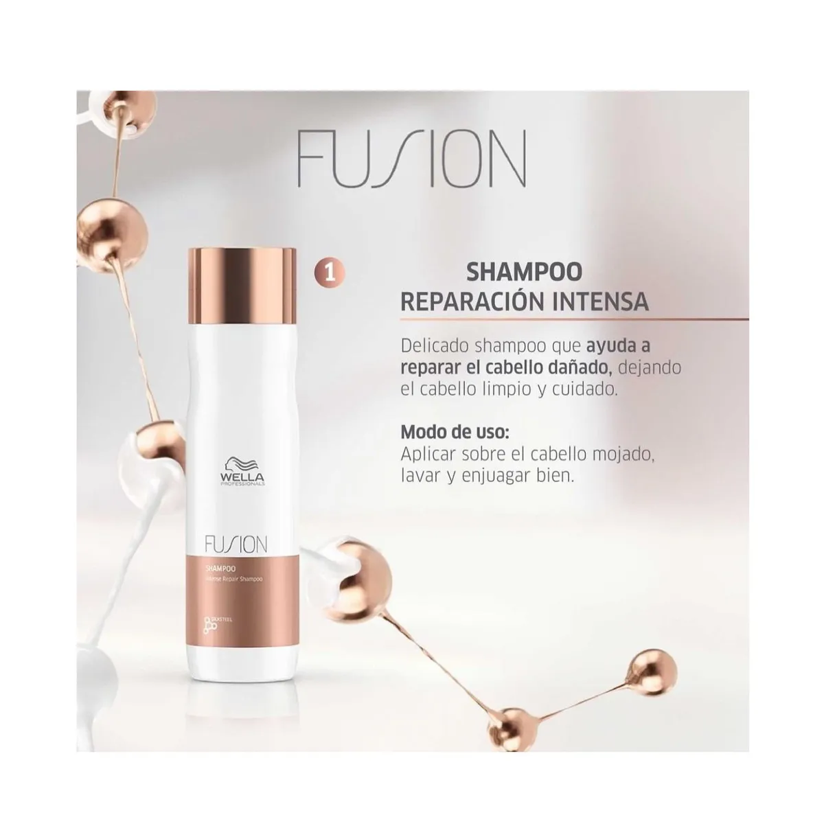 WELLA - Shampoo 250ml + Acondicionador Fusion Reparacion Intensa Wella