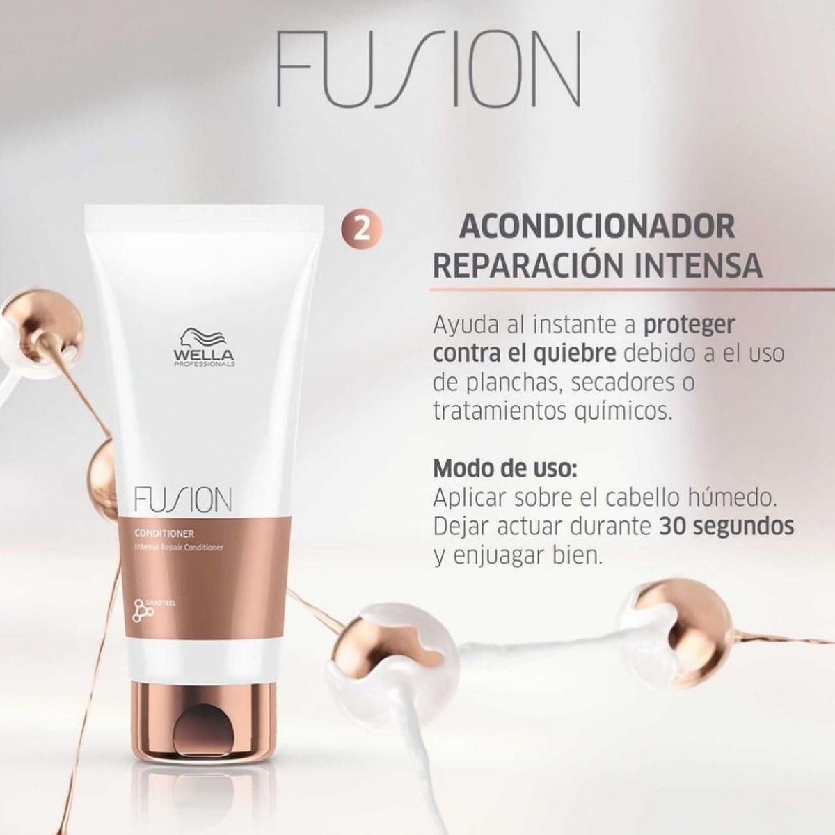 WELLA - Acondicionador 200ml Fusion Reparación Intensa Wella Professional
