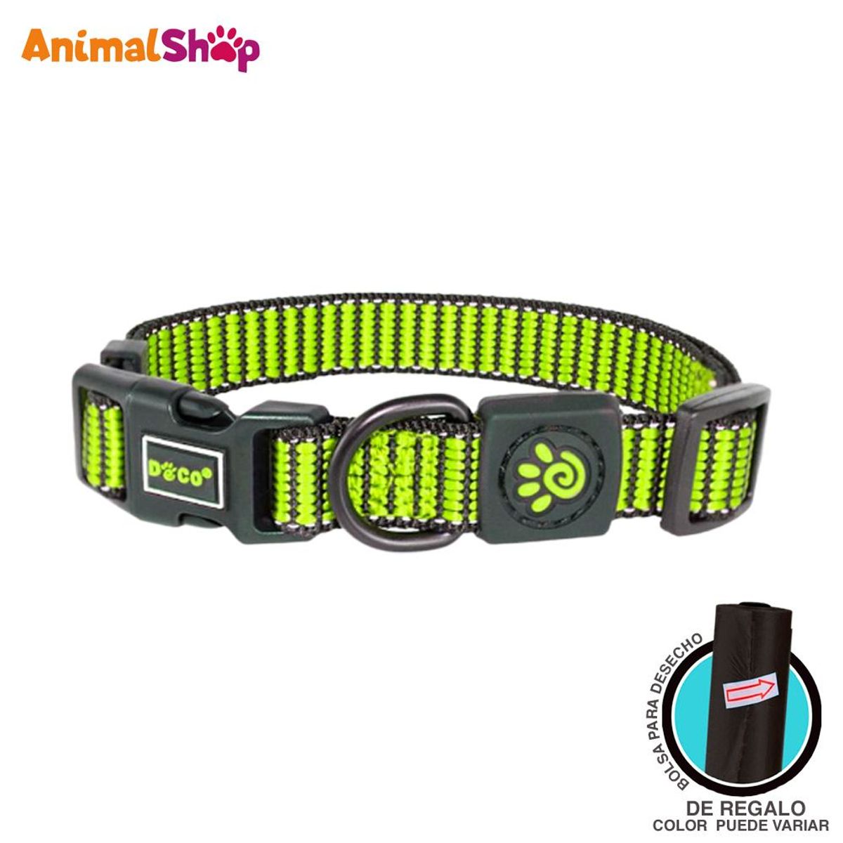 DOCO - Collar De Perro Doco Nylon Martini Ajustable Talla M Verde