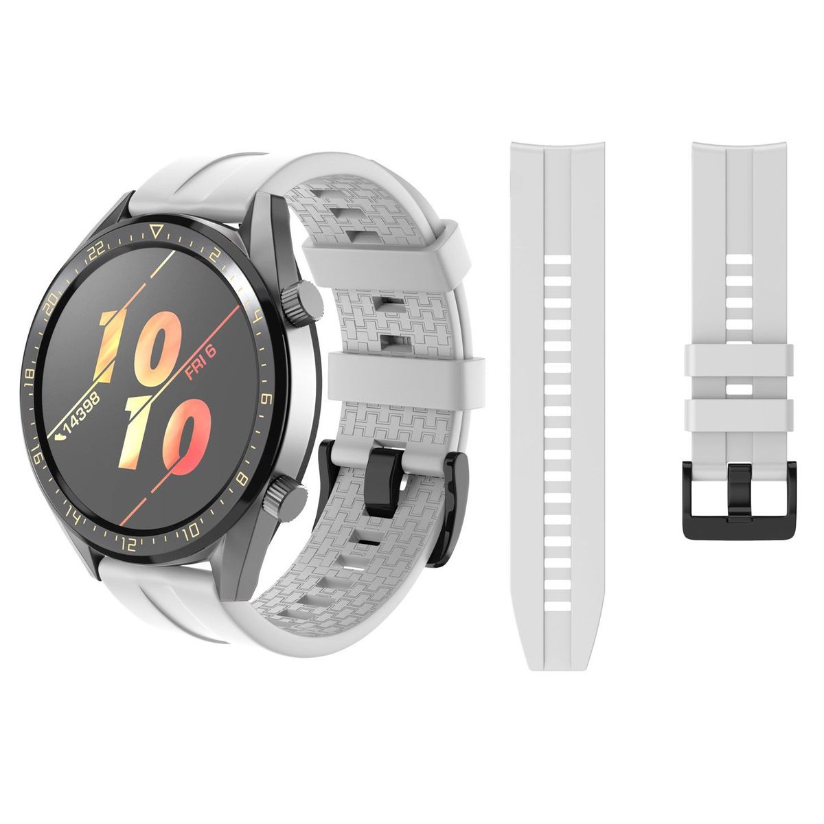 GENERICO - Correa Silicona Sport 2 para HUAWEI WATCH GT3 46mm - Blanco