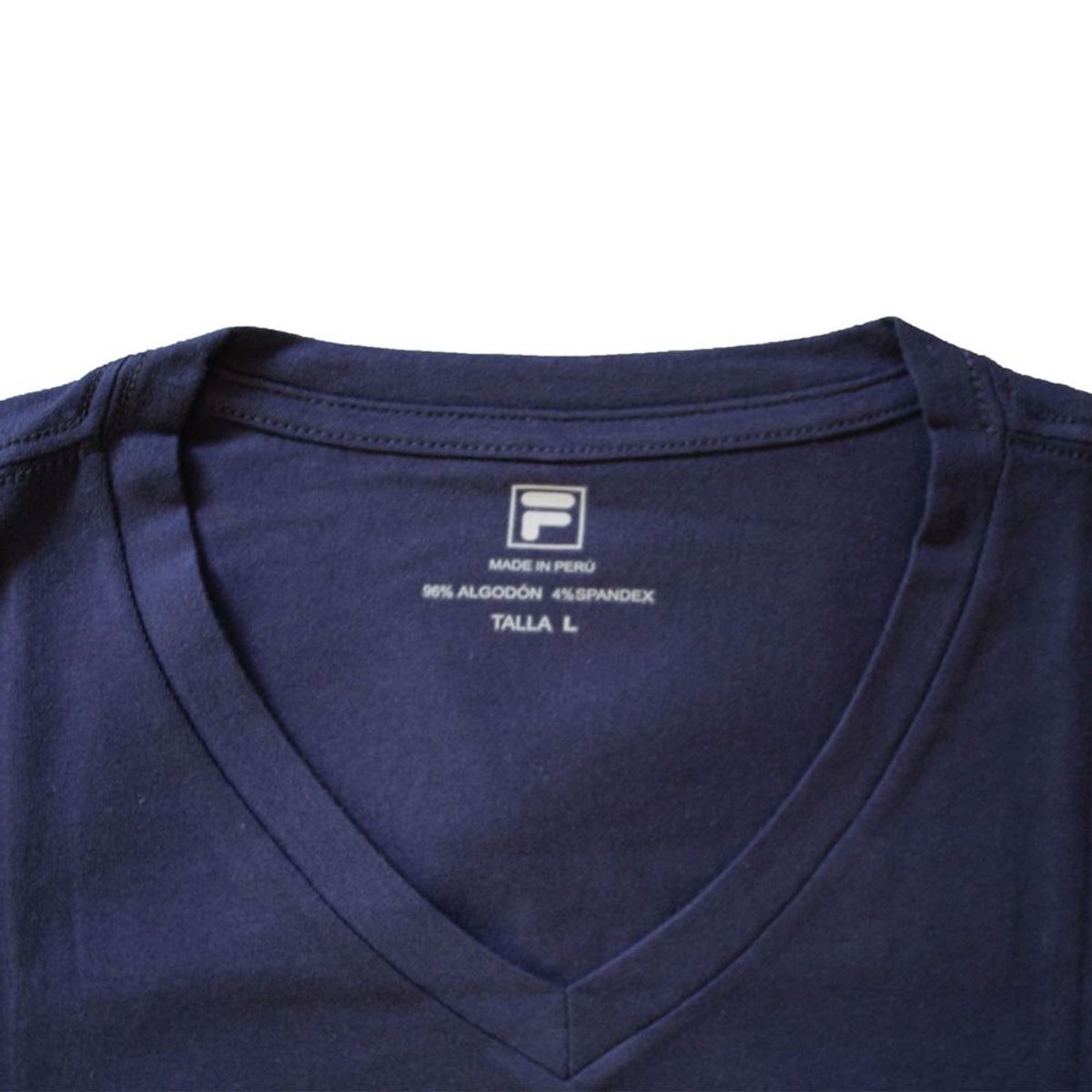 FILA - Polo Manga Corta Fila Cuello V Azul marino