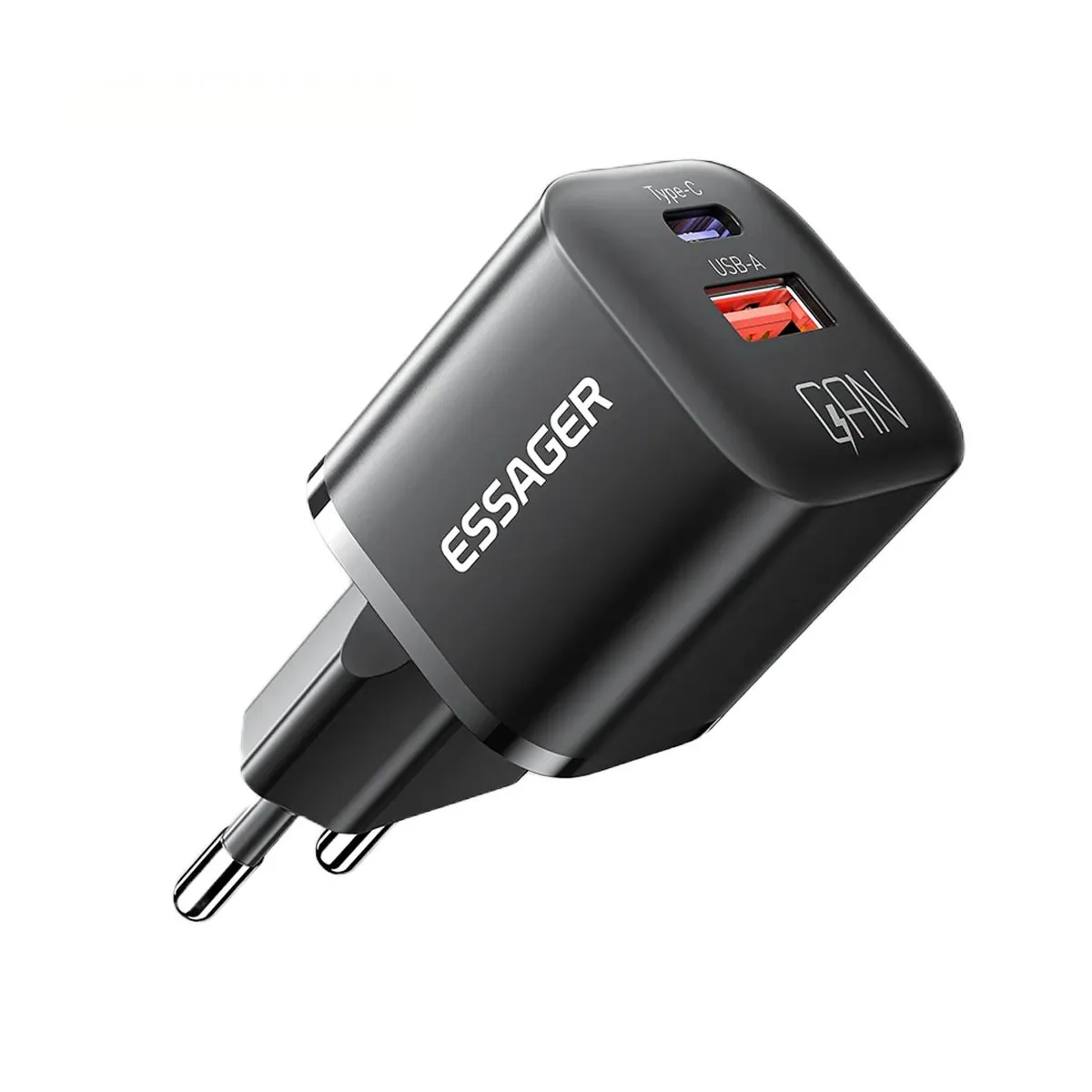 ESSAGER - Cargador 20W Carga Rápida Dual Tipo C Y USB