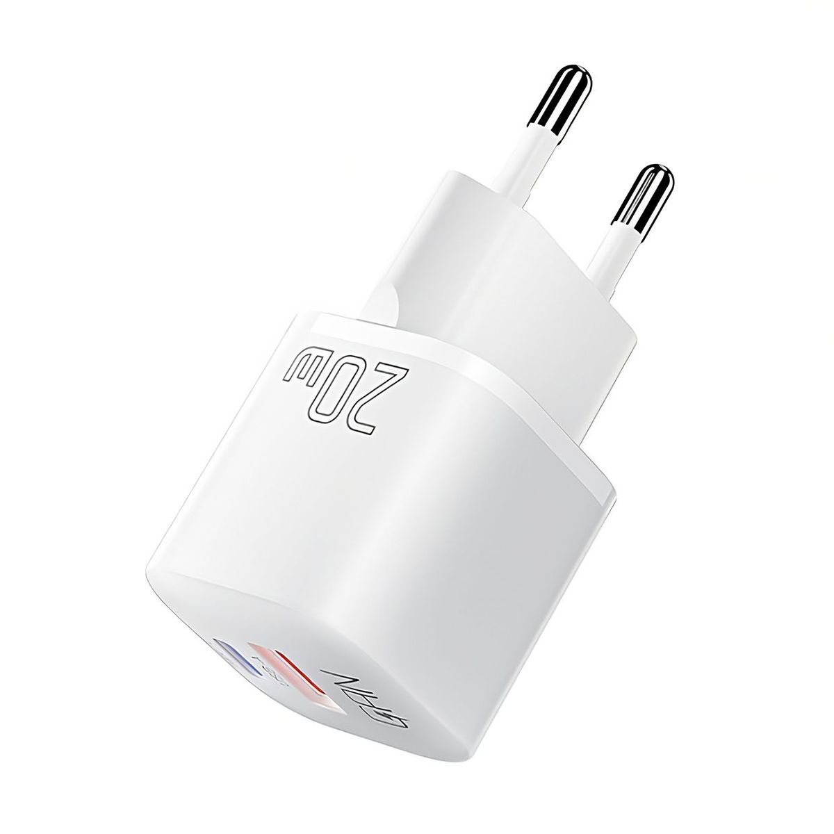 ESSAGER - Cargador 20W Carga Rápida  Dual Tipo C Y USB Blanco