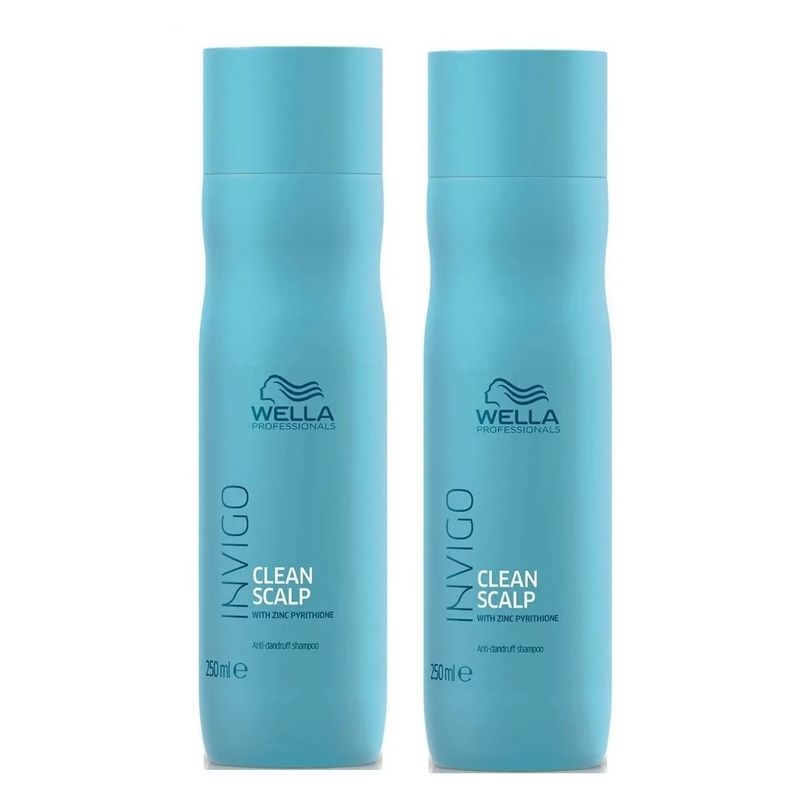 WELLA - Duo Shampoo Anticaspa Invigo Clean Scalp Wella Professionals 250ml