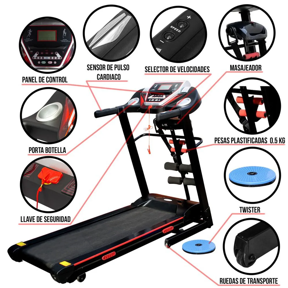 URBAN FIT - Trotadora Eléctrica Cardiovascular - 2.5 Hp