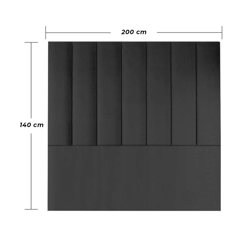 MAVISAC - Cabecera Tosco Mavisac Plaza King Color Gris - Tela