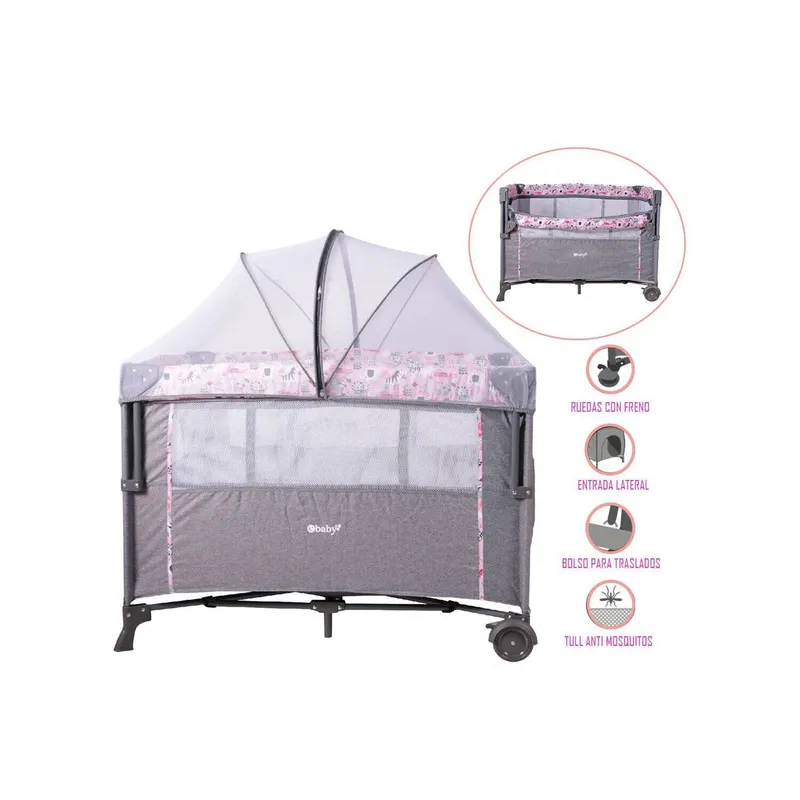 EBABY - Cuna Colecho Nala EB751 Rosada