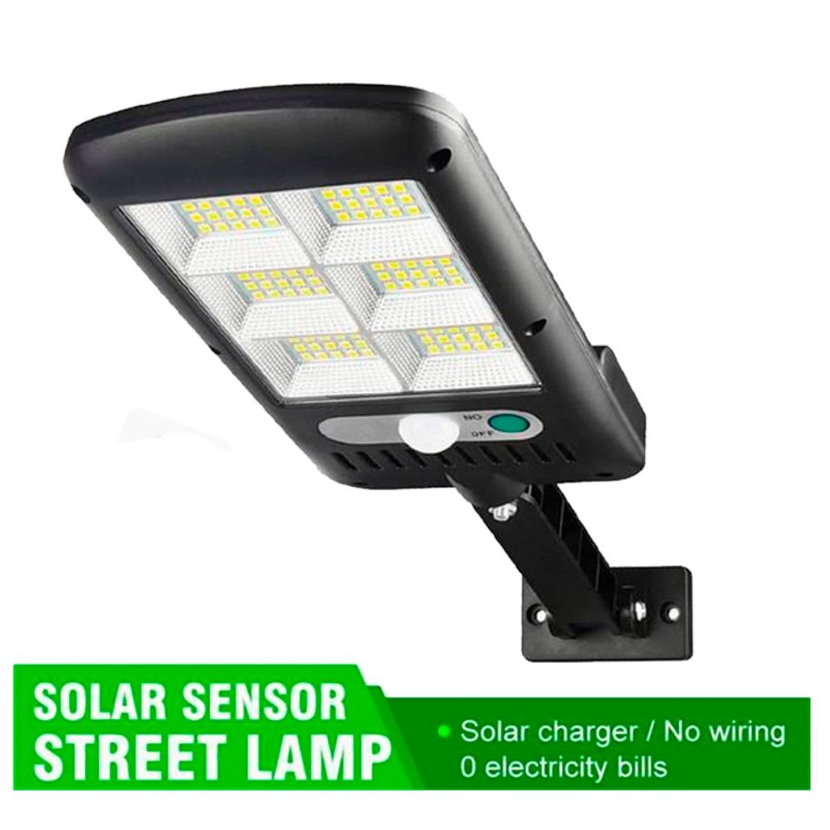 GENERICO - MINI LÁMPARA SOLAR 6 CELDAS 120 LED EXTERIOR Sensor Movimiento