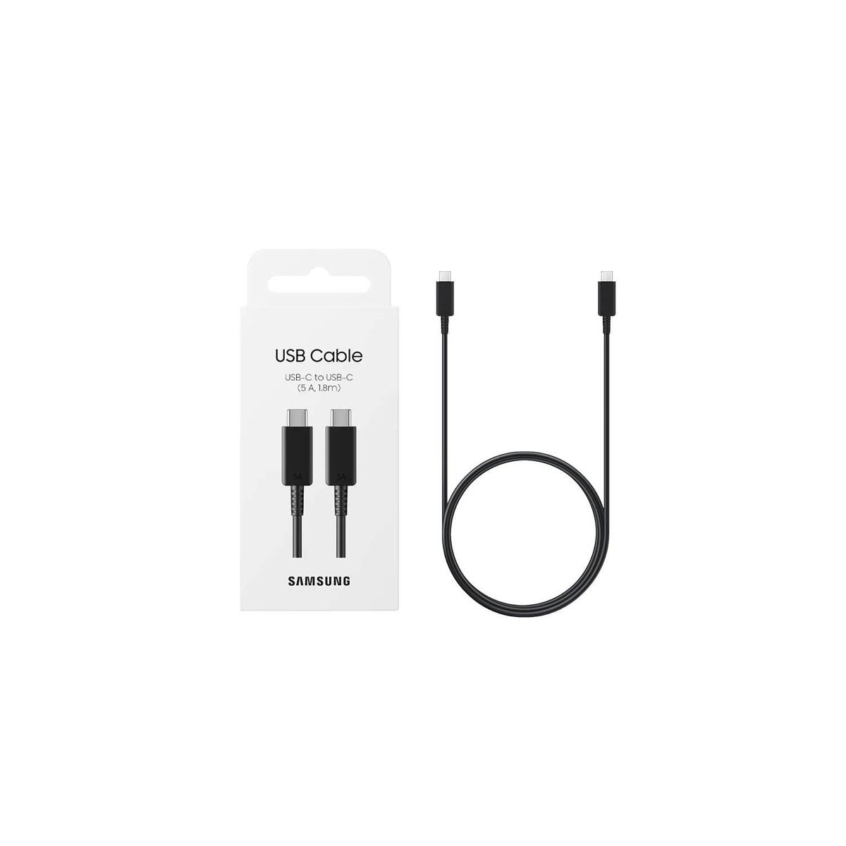 SAMSUNG - Cable Samsung Tipo C a Tipo C 5A 18m - Negro