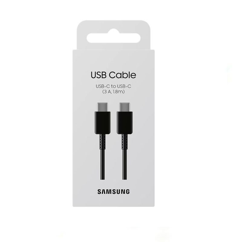 SAMSUNG - Cable Samsung Tipo C a Tipo C 3A 1.8m  - Negro