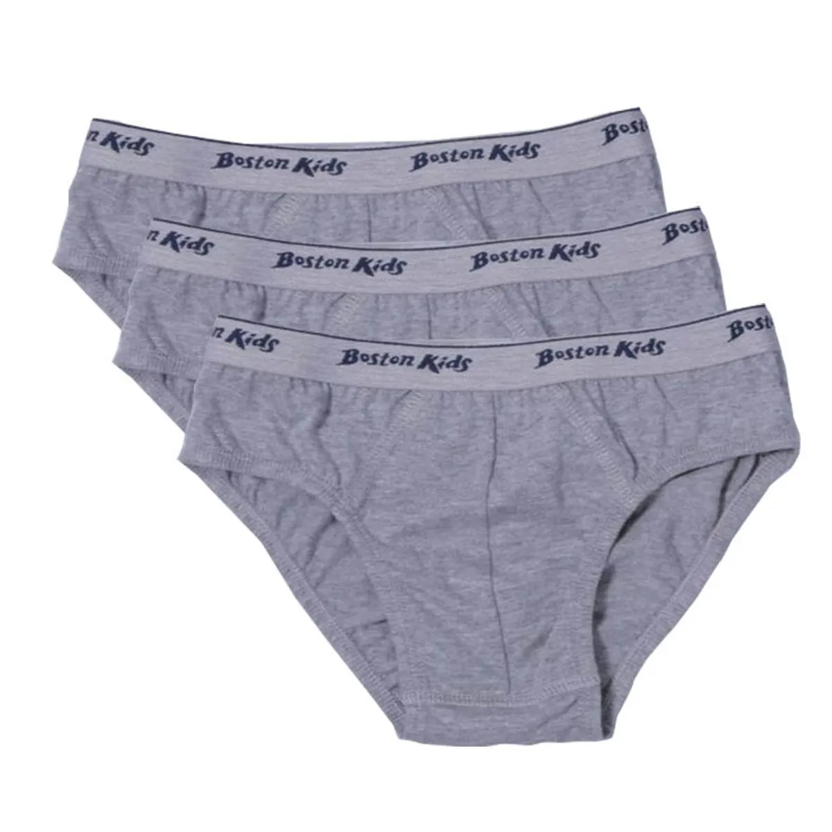 BOSTON - Pack x3 Calzoncillos Boston Kids Plomo