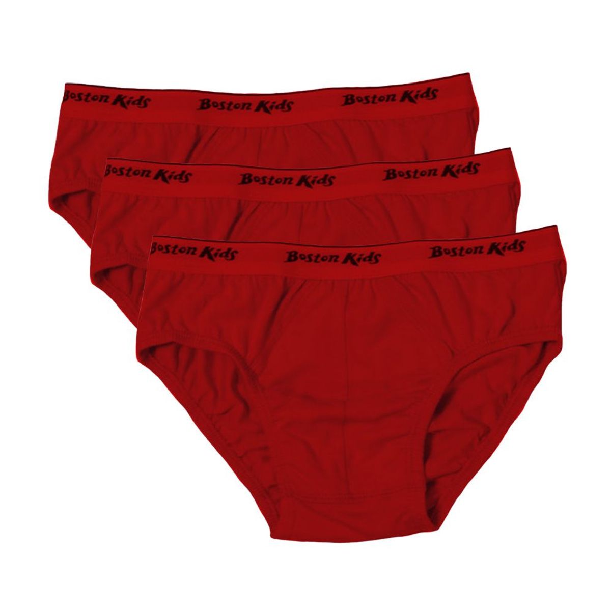 BOSTON - Pack x3 Calzoncillos Boston Kids Rojo