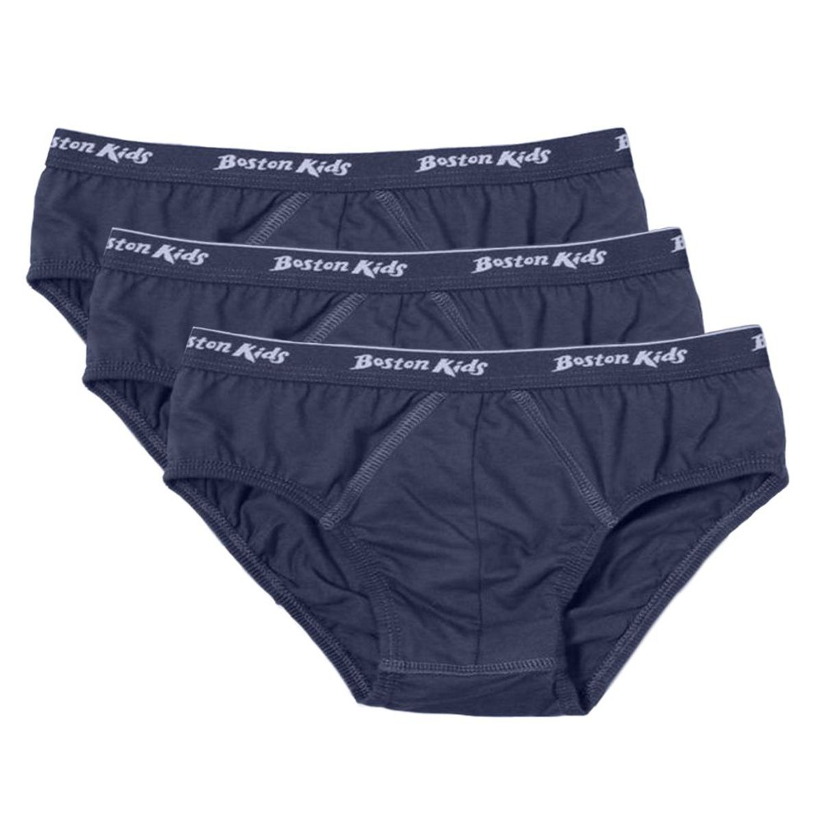 BOSTON - Pack x3 Calzoncillos Boston Kids Azul Marino