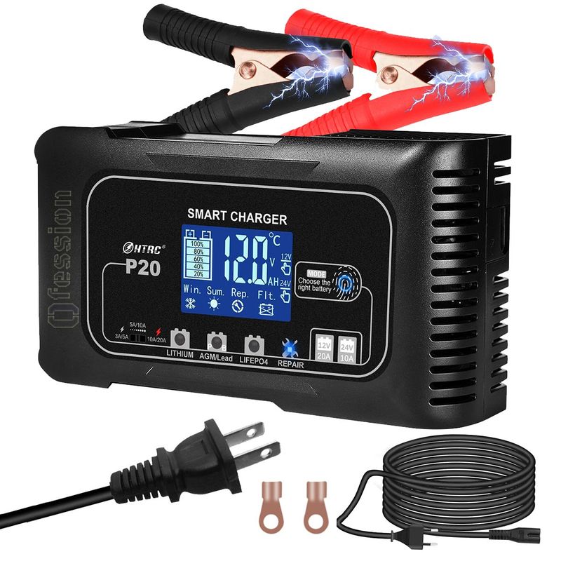 GENERICO - Cargador Inteligente Batería Auto Baterías camion 12v y 24v