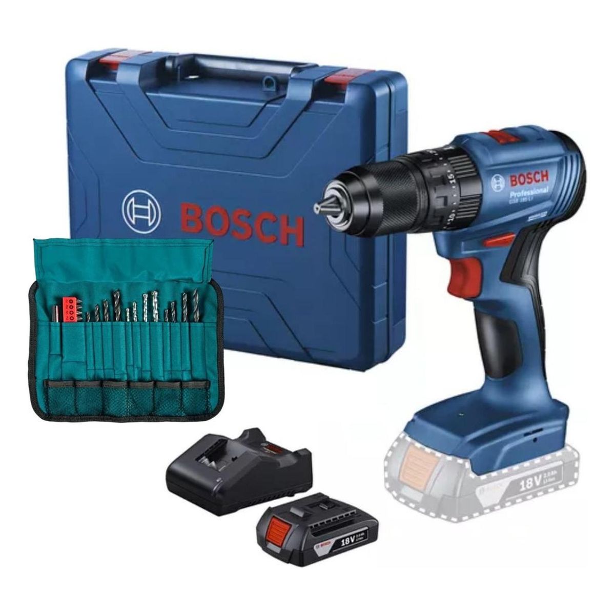BOSCH - Taladro Percutor GSB 185-LI Brushless + 1 Bat 2Ah 1 Cargador
