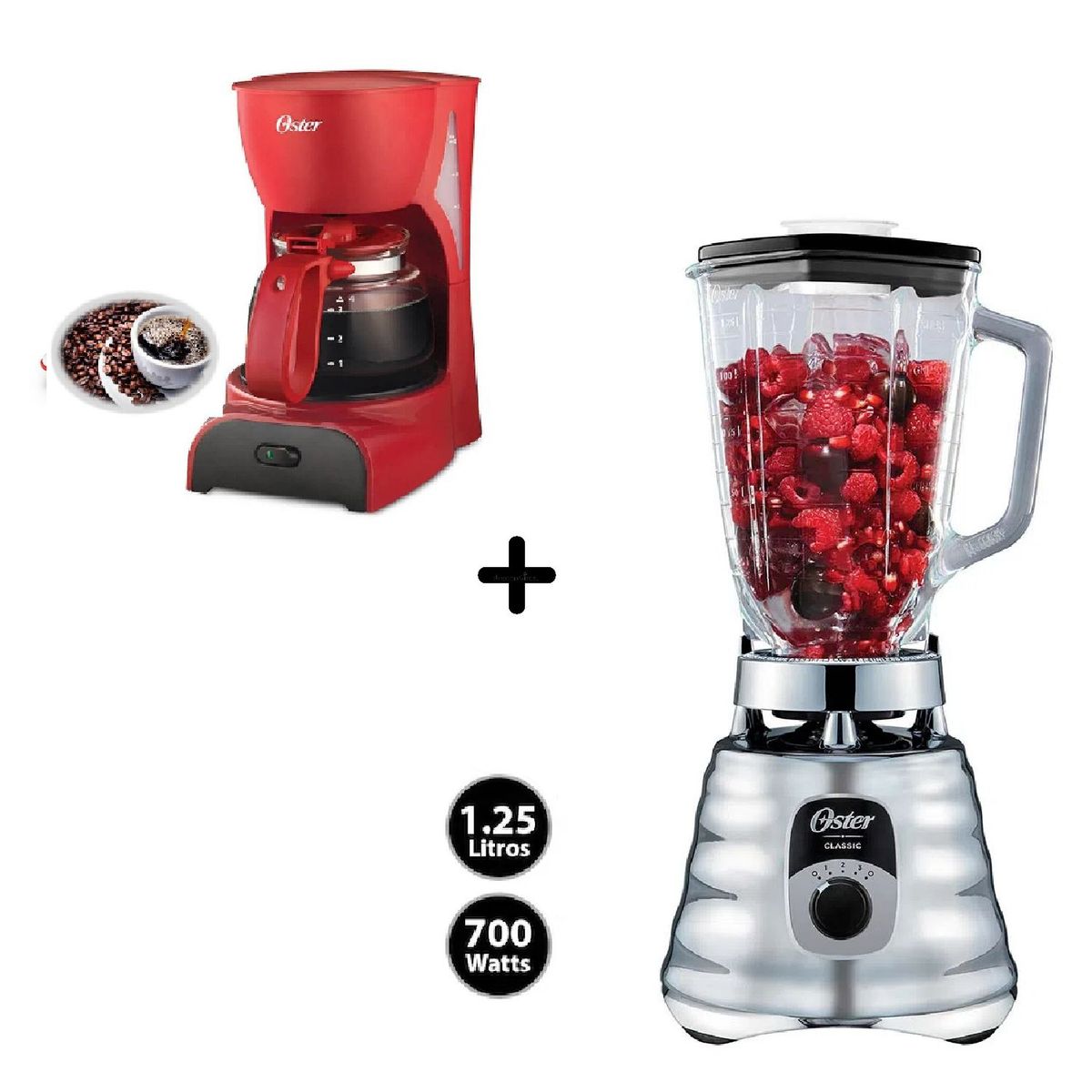 OSTER - Licuadora 1.25L + Cafetera oster de 4 tazas