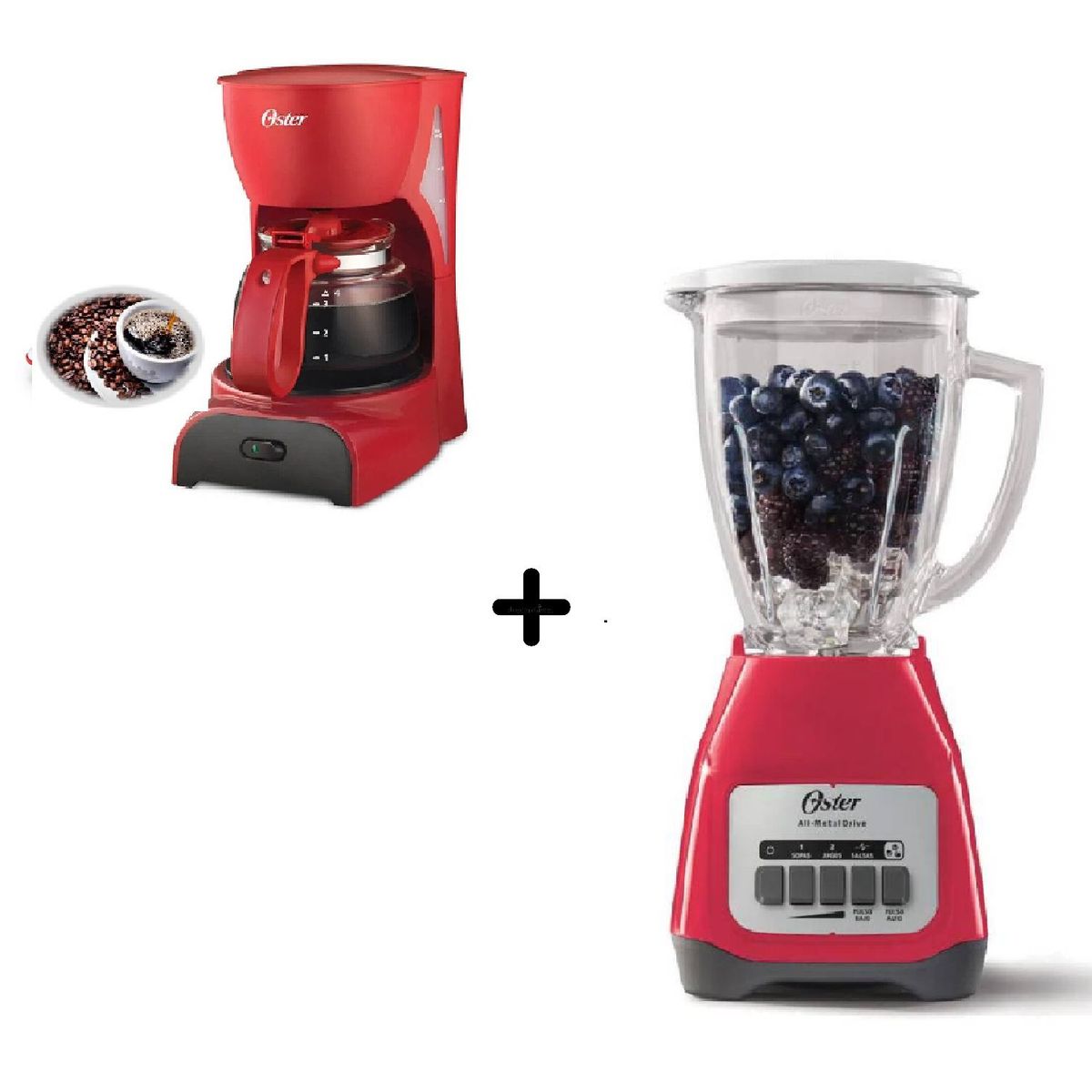 OSTER - Licuadora BLSTKAGMPB - Cafetera de 4 tazas