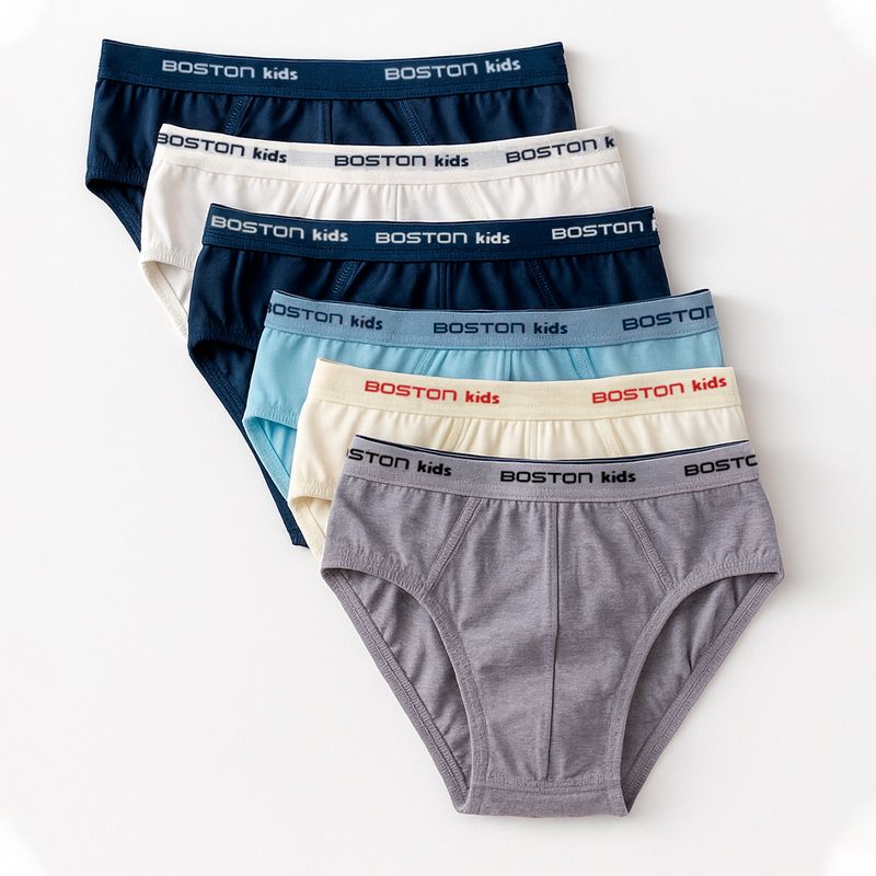 BOSTON - Calzoncillos Boston Kids Pack X6 Multicolor Algodón
