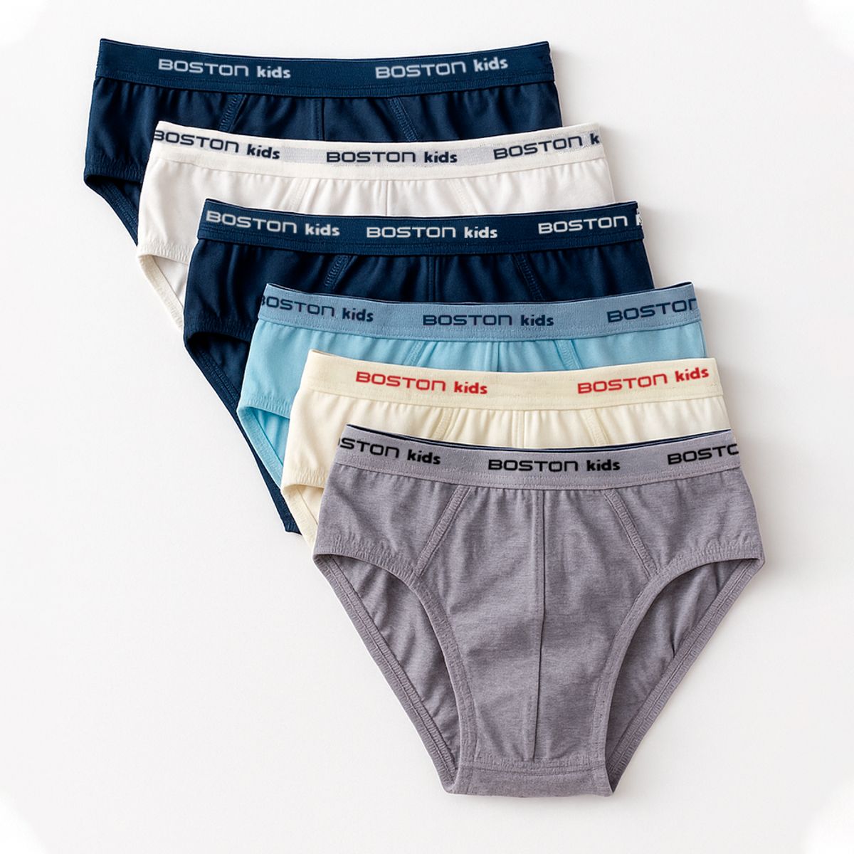 BOSTON - Calzoncillos Boston Kids Pack X6 Multicolor Algodón