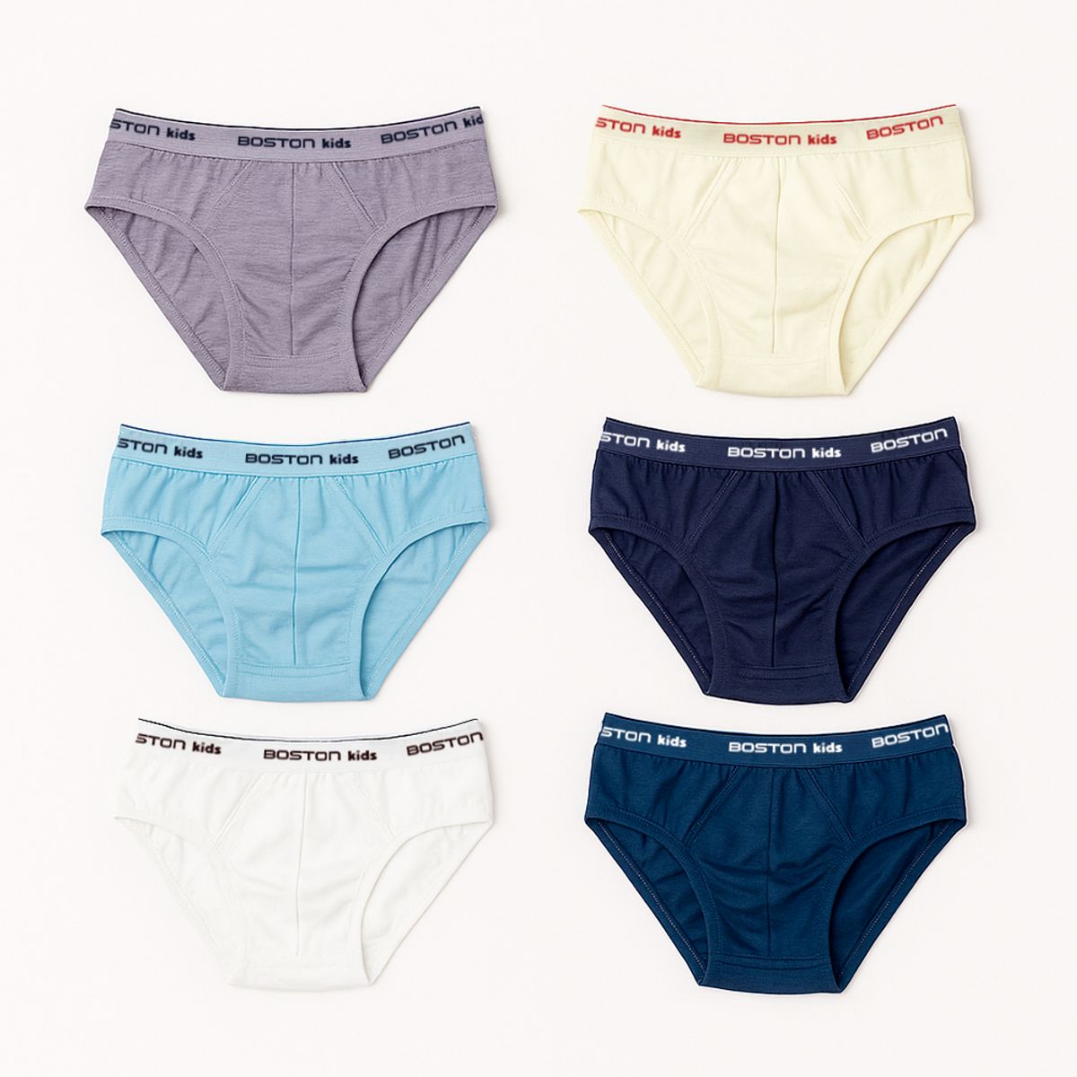 BOSTON - Calzoncillos Boston Kids Pack X6 Multicolor Algodón
