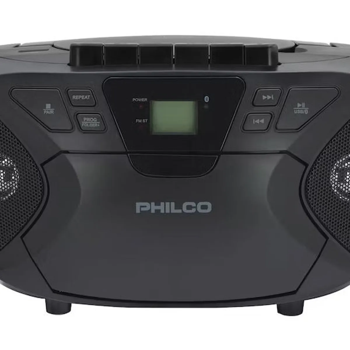 PHILCO - RADIO BOOMBOX RETRO PHILCO CON CD CASSETTE Y BLUETOOTH PJC2050BT-BK