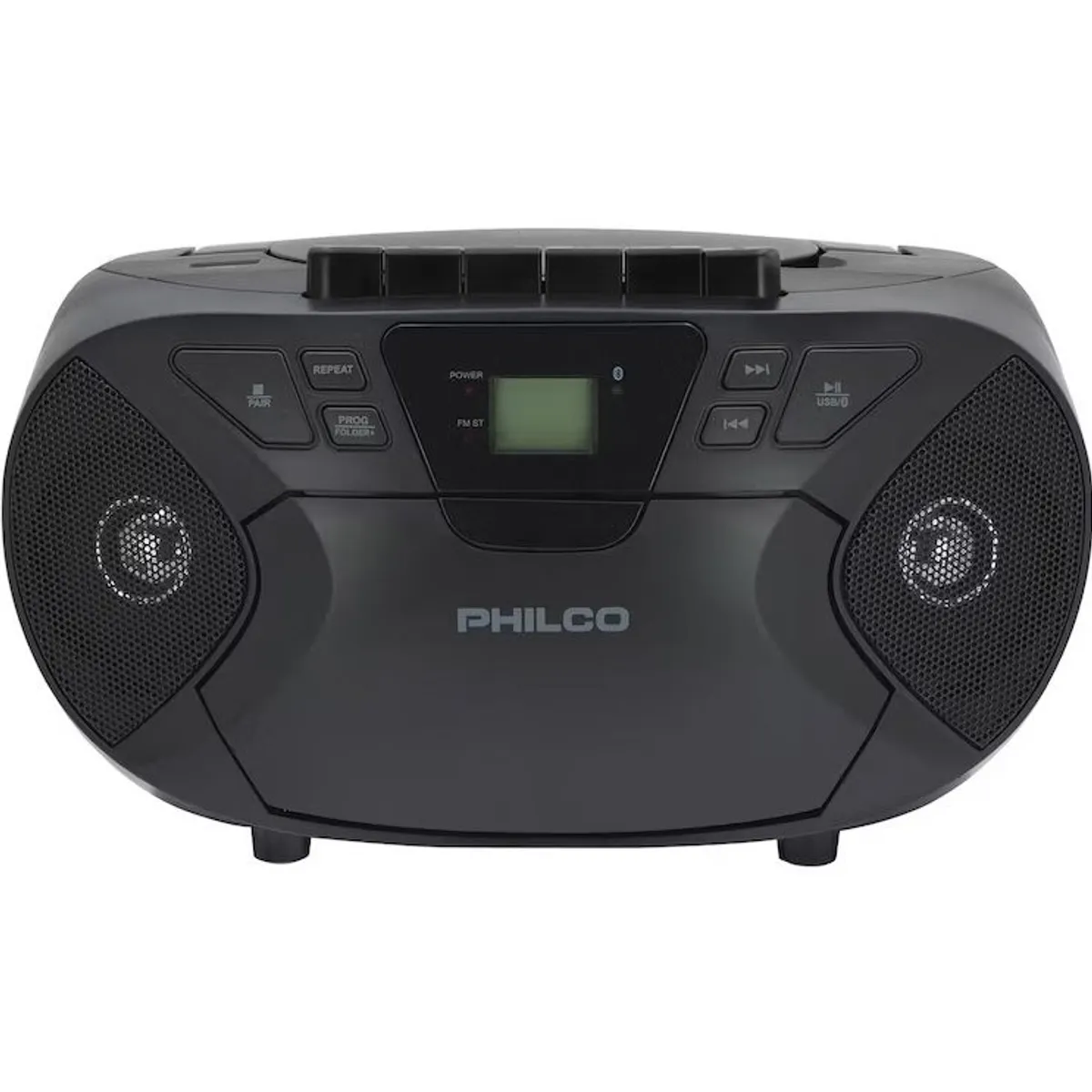 PHILCO - RADIO BOOMBOX RETRO PHILCO CON CD CASSETTE Y BLUETOOTH PJC2050BT-BK