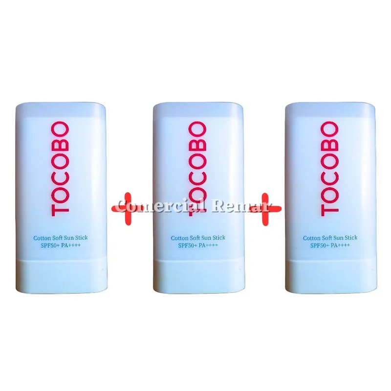TOCOBO - SET DE 3 BLOQUEADORES TOCOBO COTTON SOFT SUN STICK SPF50+