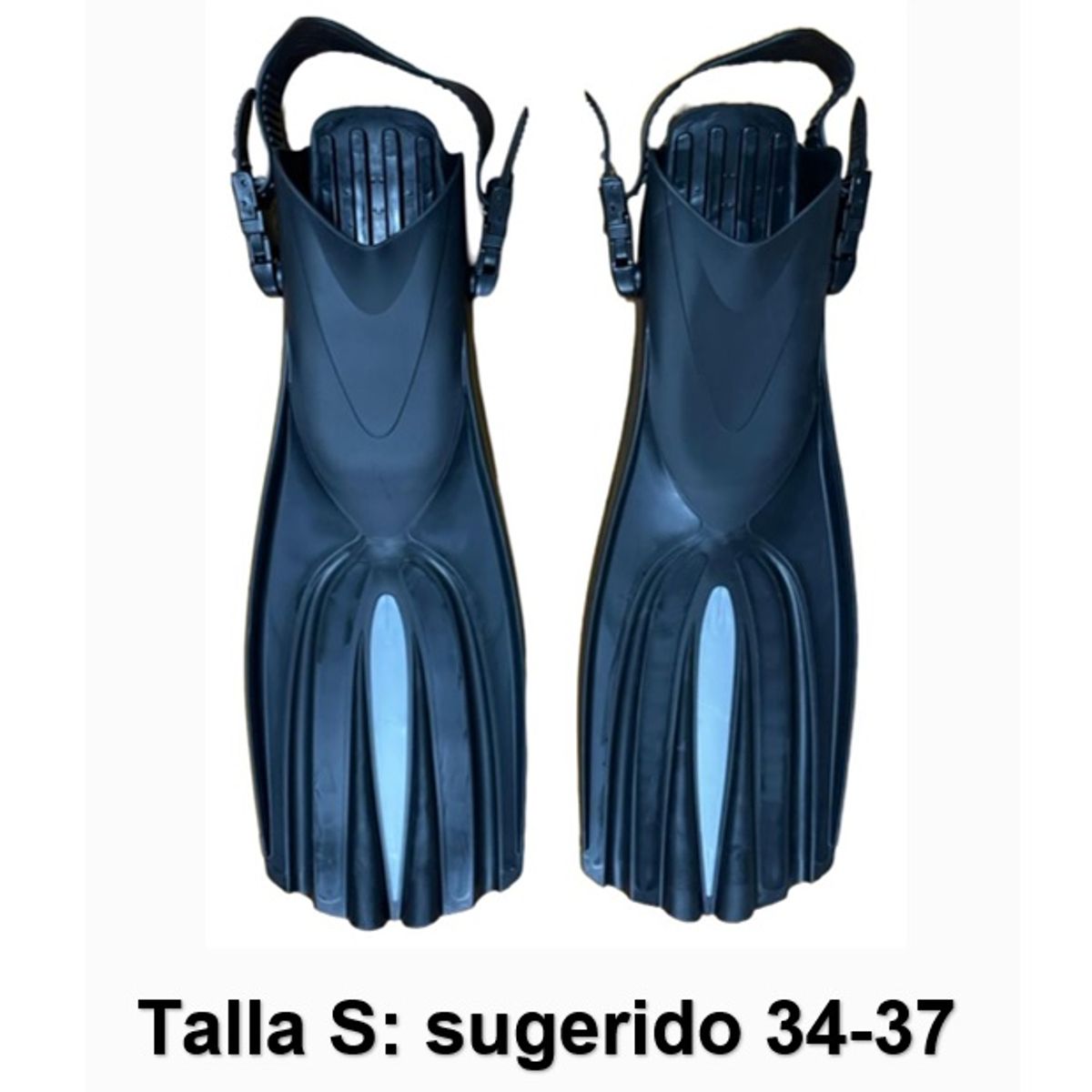 GENERICO - Aletas de buceo talla S color negro