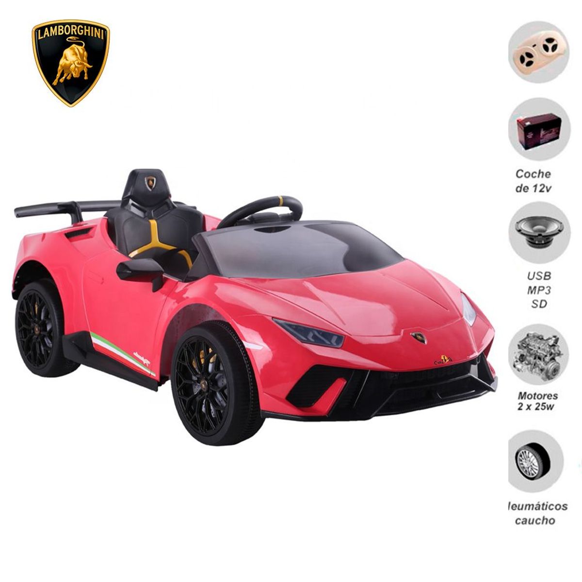 LAMBORGHINI - Carro a Batería HURACAN RED LICENCED