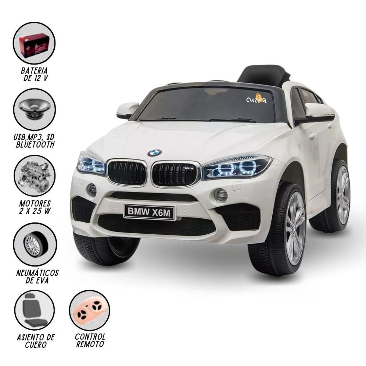 GENERICO - Carro a Batería BMW »X6M» WHITE