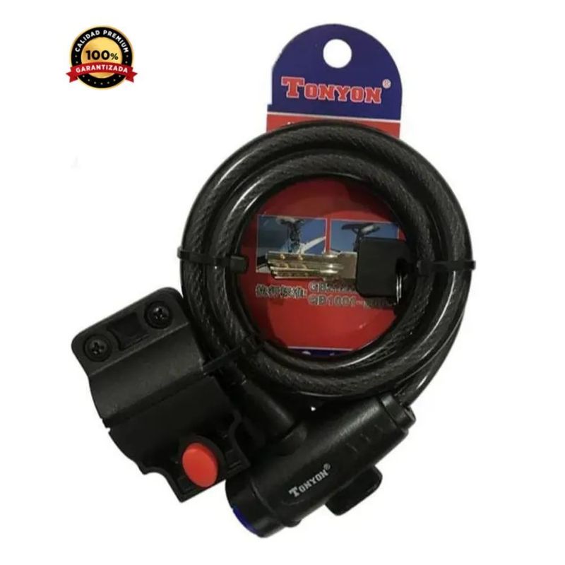 MOVEEN - Seguro de Bicicleta con Llave Negro Moveen