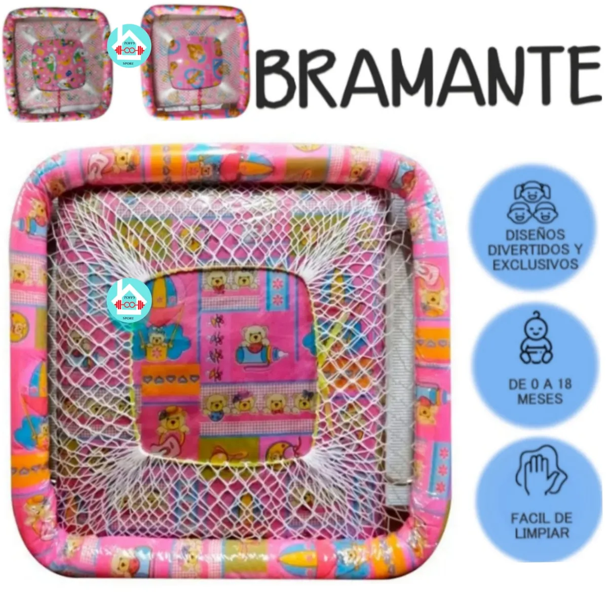 GENERICO - Corral de tela BRAMANTE para NIÑA