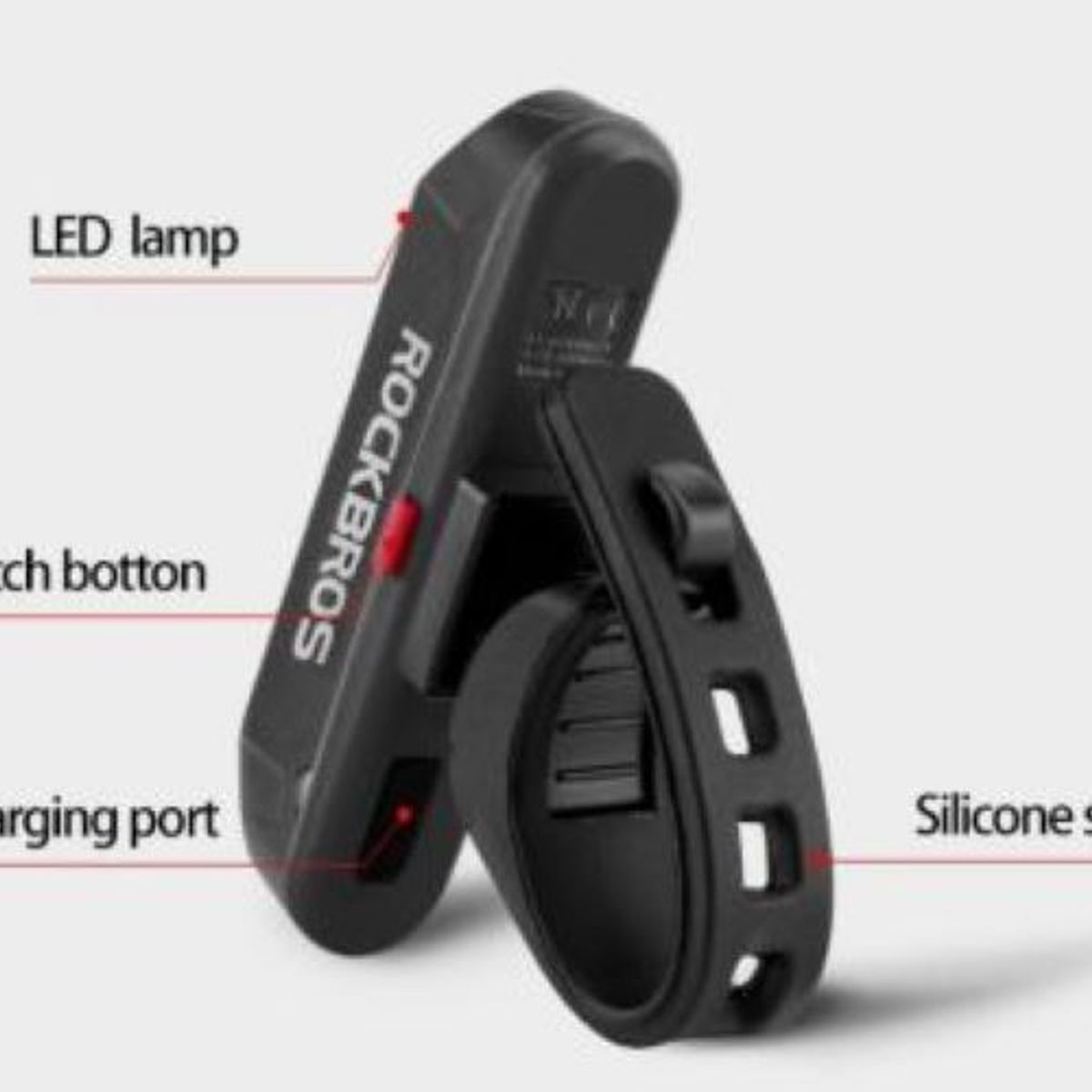 ROCKBROS - Luz Posterior para bicicleta A54BK  Recargable Rockbros