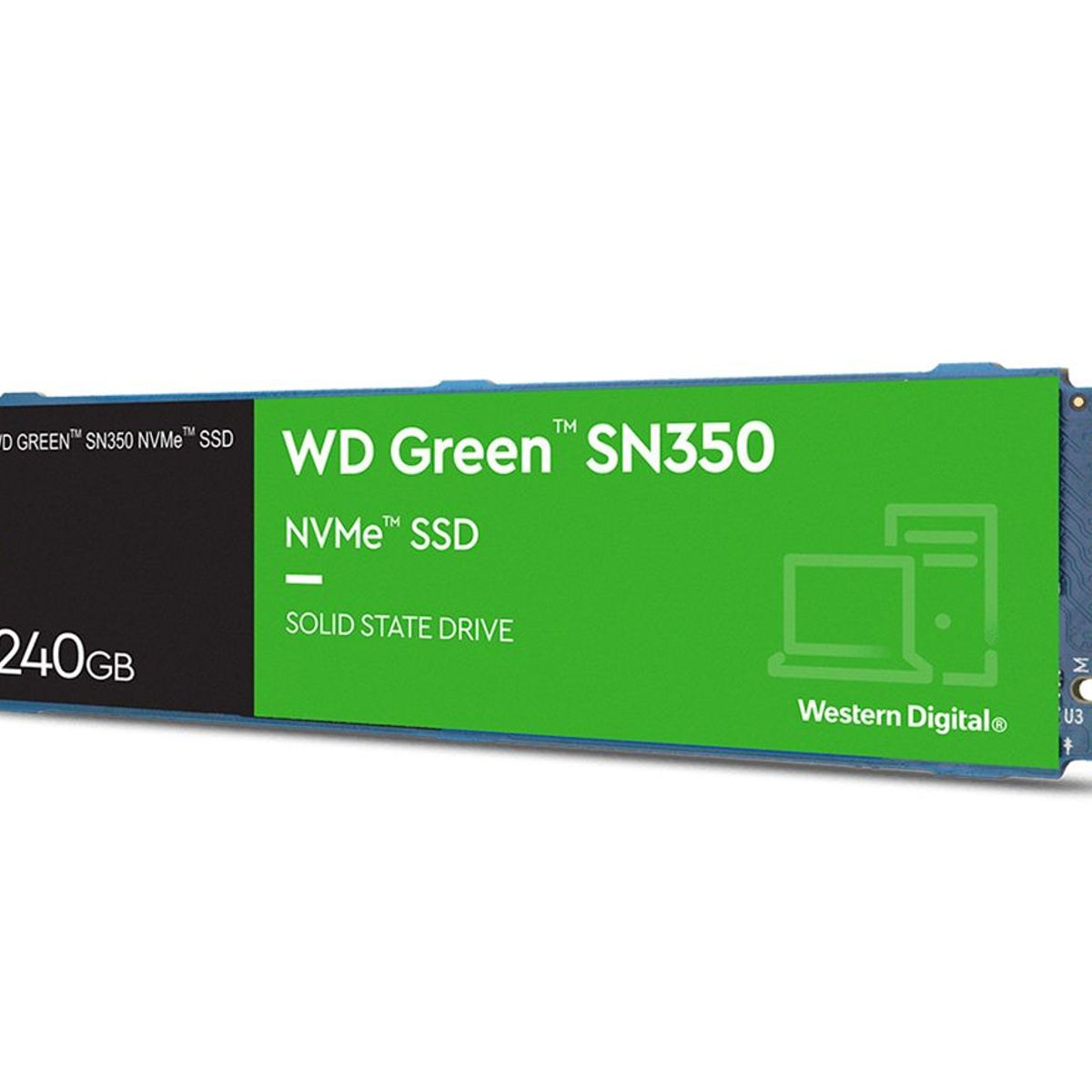 WESTERN DIGITAL - Disco Solido SSD WD SN350 240GB verde NVMe M2 2280 PCIe WDS240G2G0C