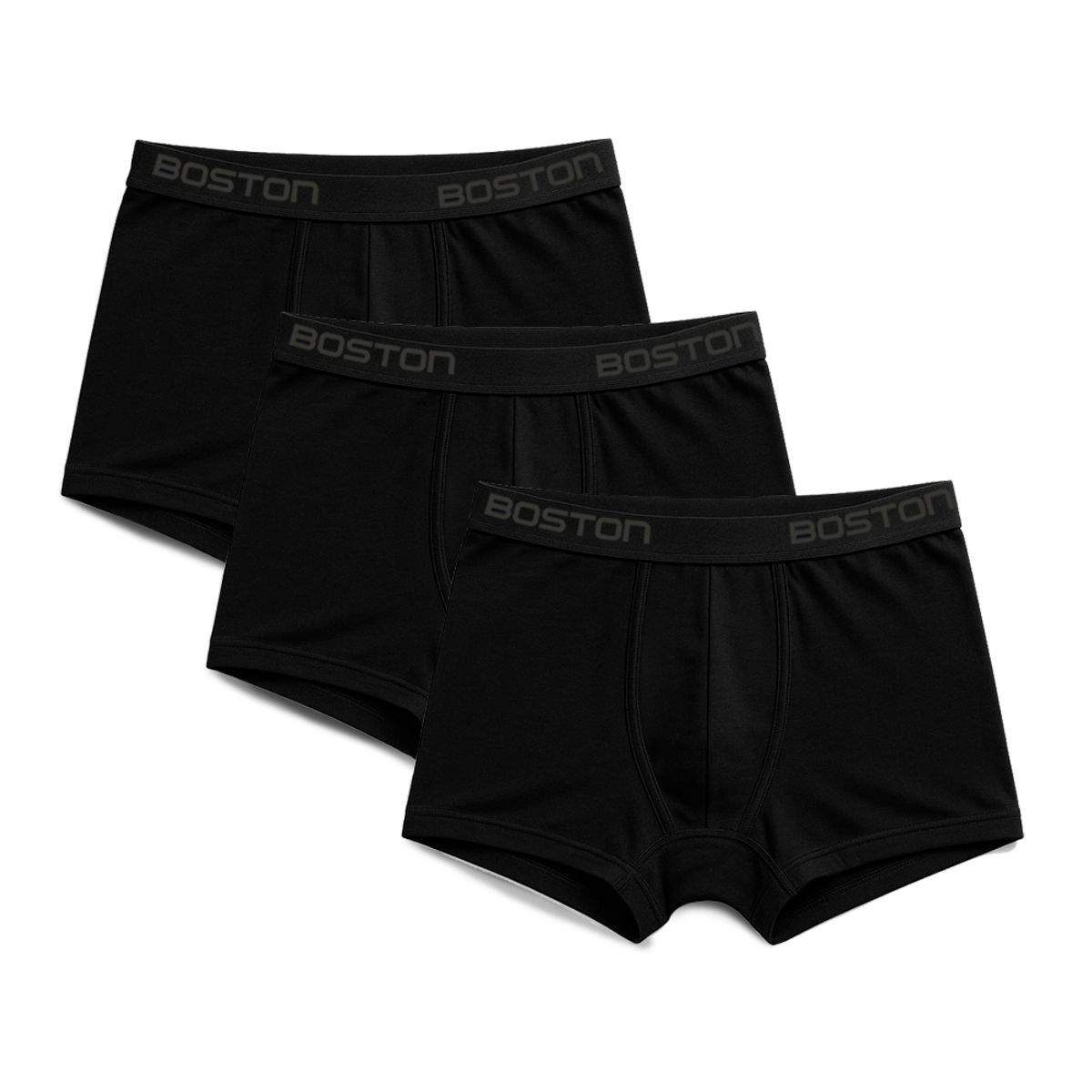 BOSTON - Pack x3 Bóxer Corto Boston Kids Negro