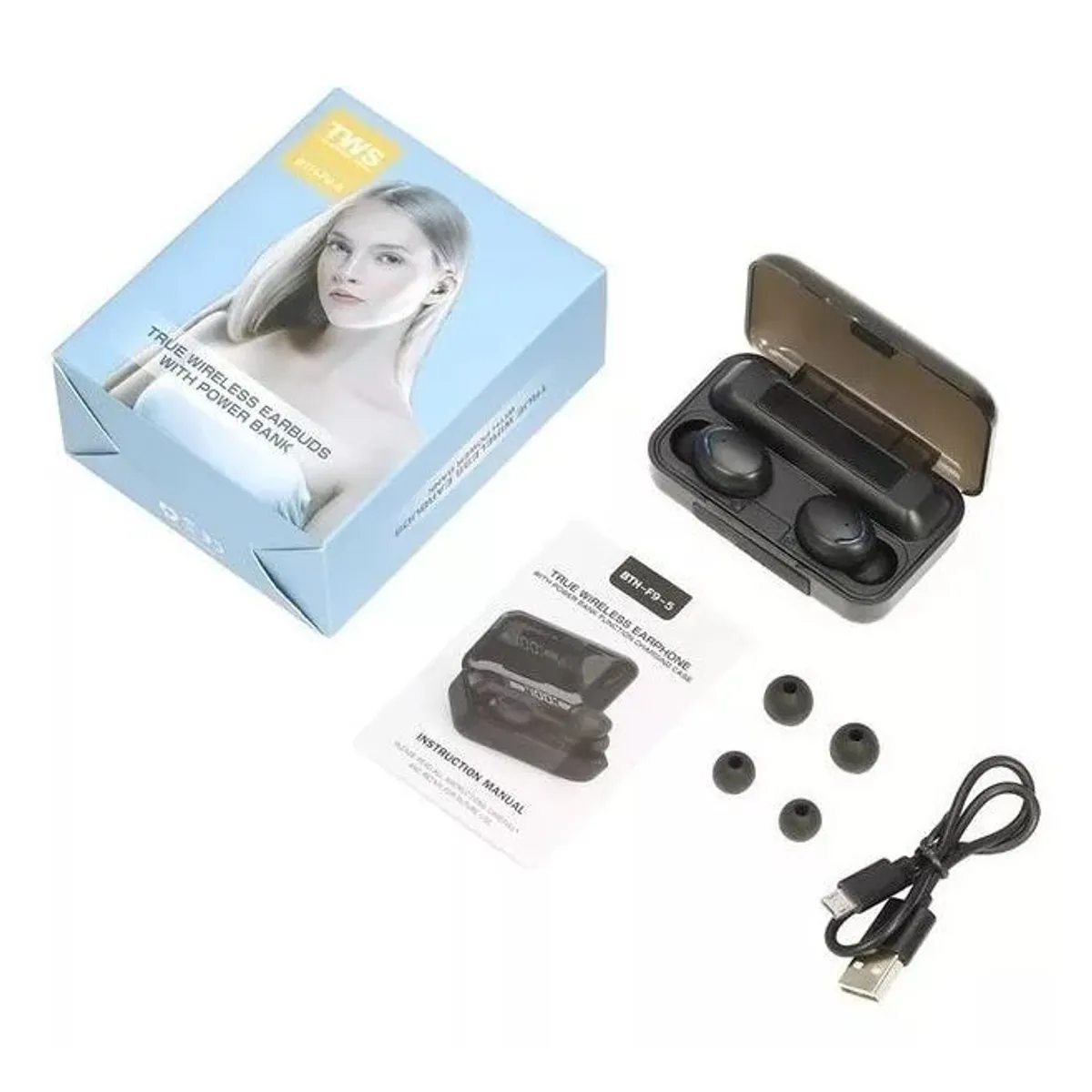 GENERICO - Audífonos in-ear gamer inalámbricos TWS F9-5