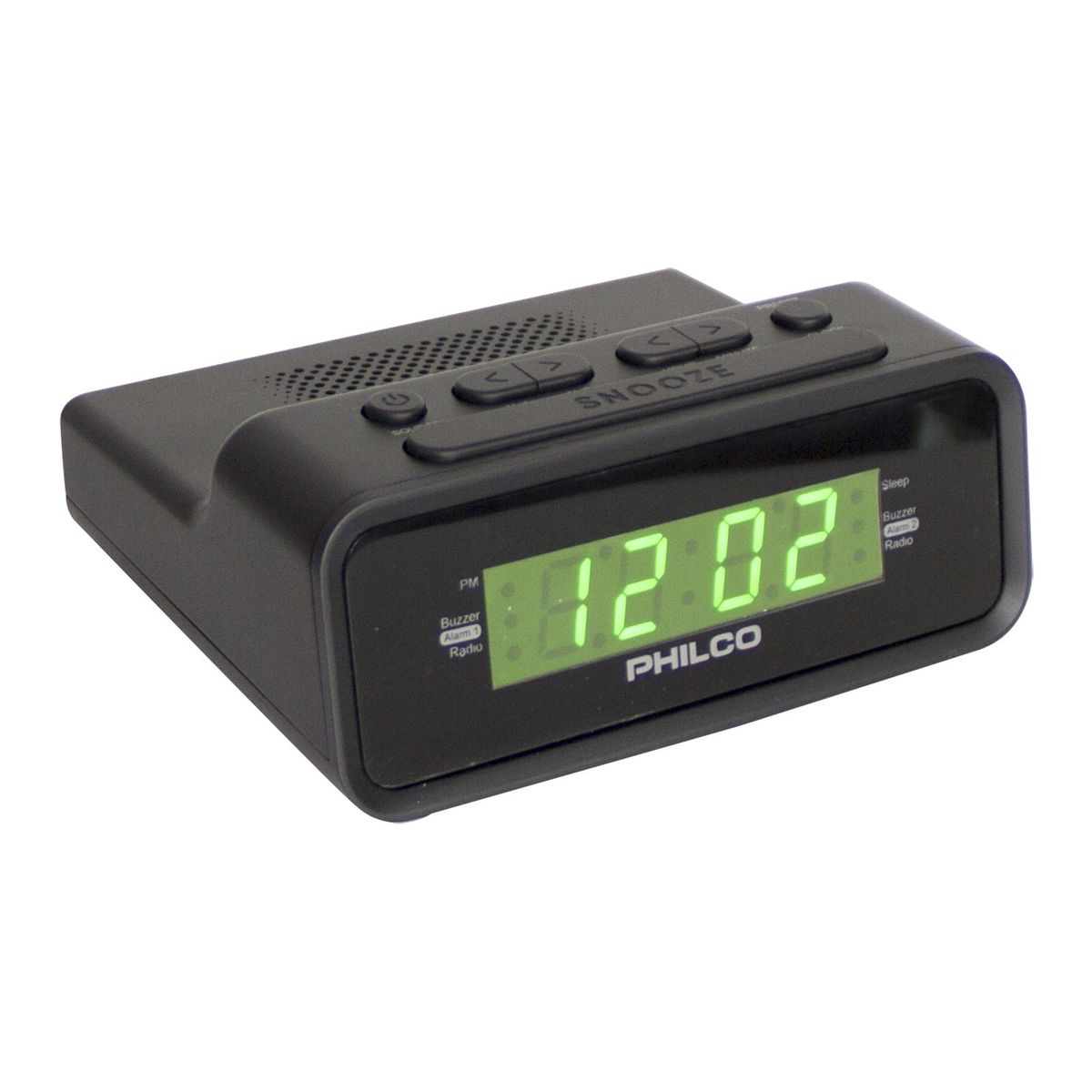 PHILCO - RADIO RELOJ DESPERTADOR CON ALARMA DUAL PHILCO PAR1006-GR