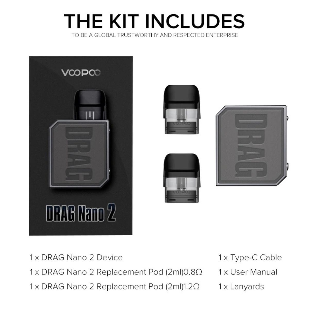VOOPOO - Voopoo Drag Nano 2 800mAh 20W 2ml - COLOR CLASSIC RED