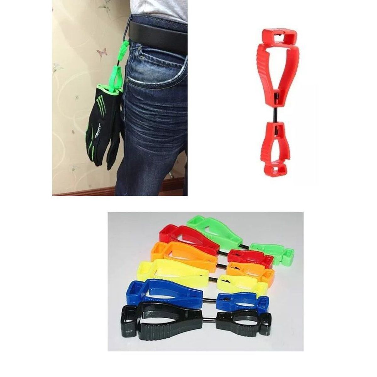 GENERICO - Strap gancho clip sujeta guantes breakaway bombero seguridad