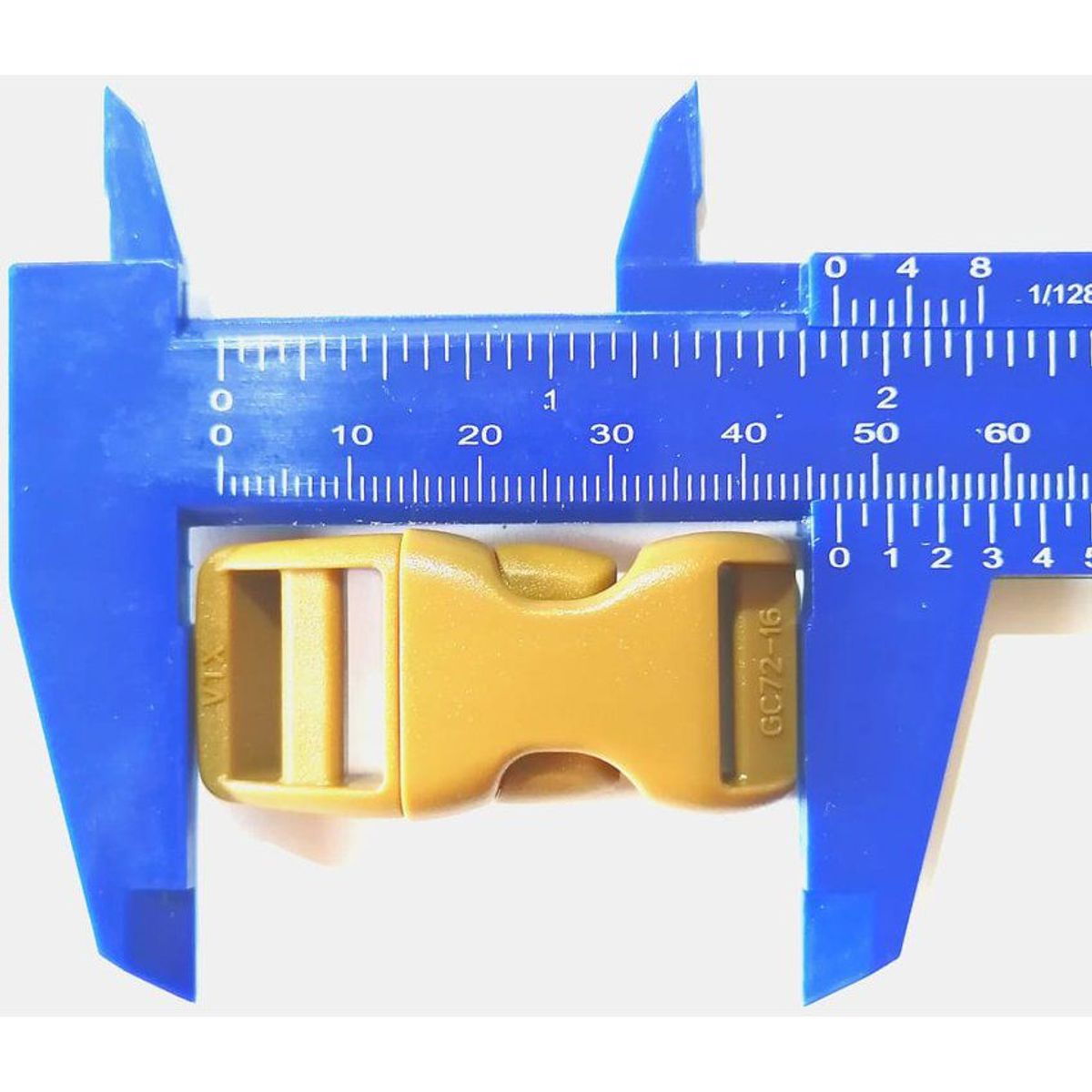 GENERICO - 4 hebilla broche plástico para paracord beige 47 x 22 mm