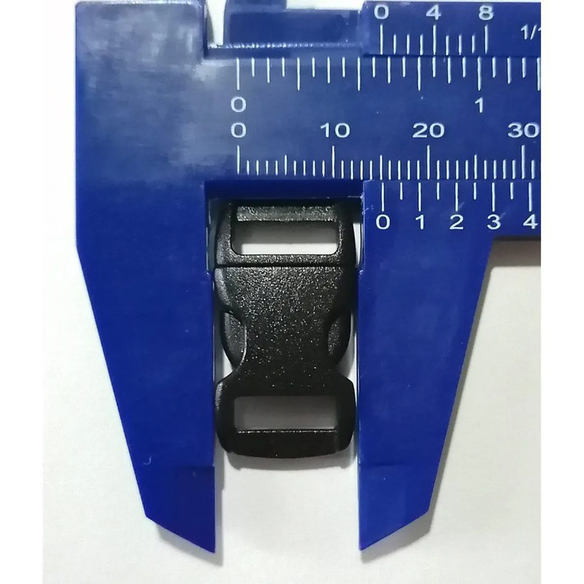 GENERICO - 9 hebilla broche plástico para paracord negro 30 x 15 mm