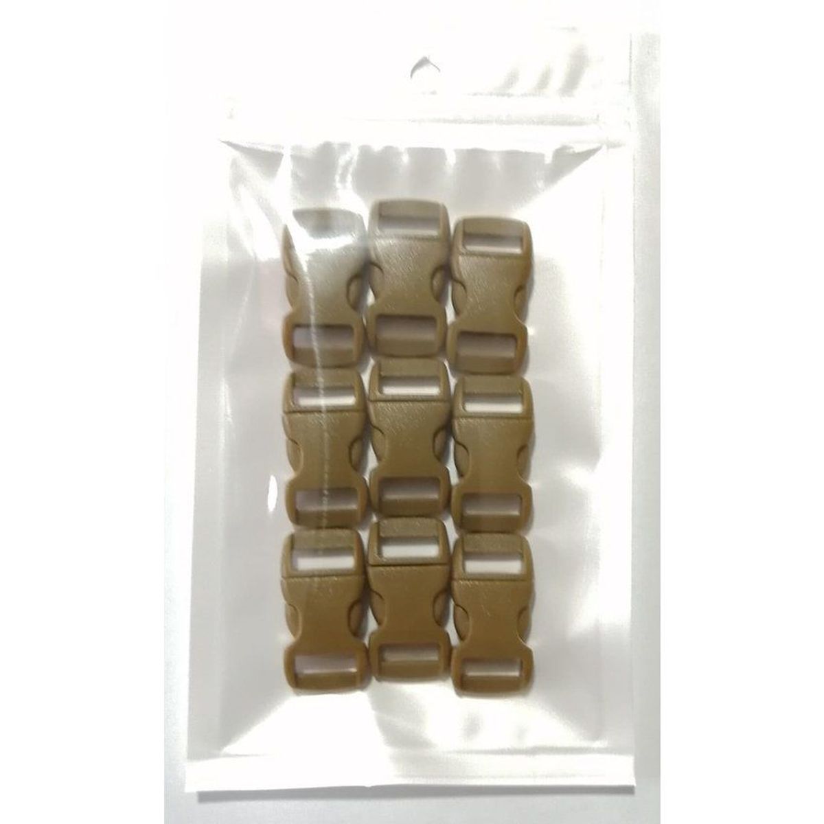 GENERICO - 9 hebilla broche plástico para paracord beige 30 x 15 mm