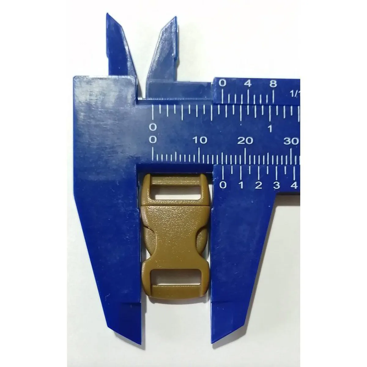 GENERICO - 9 hebilla broche plástico para paracord beige 30 x 15 mm