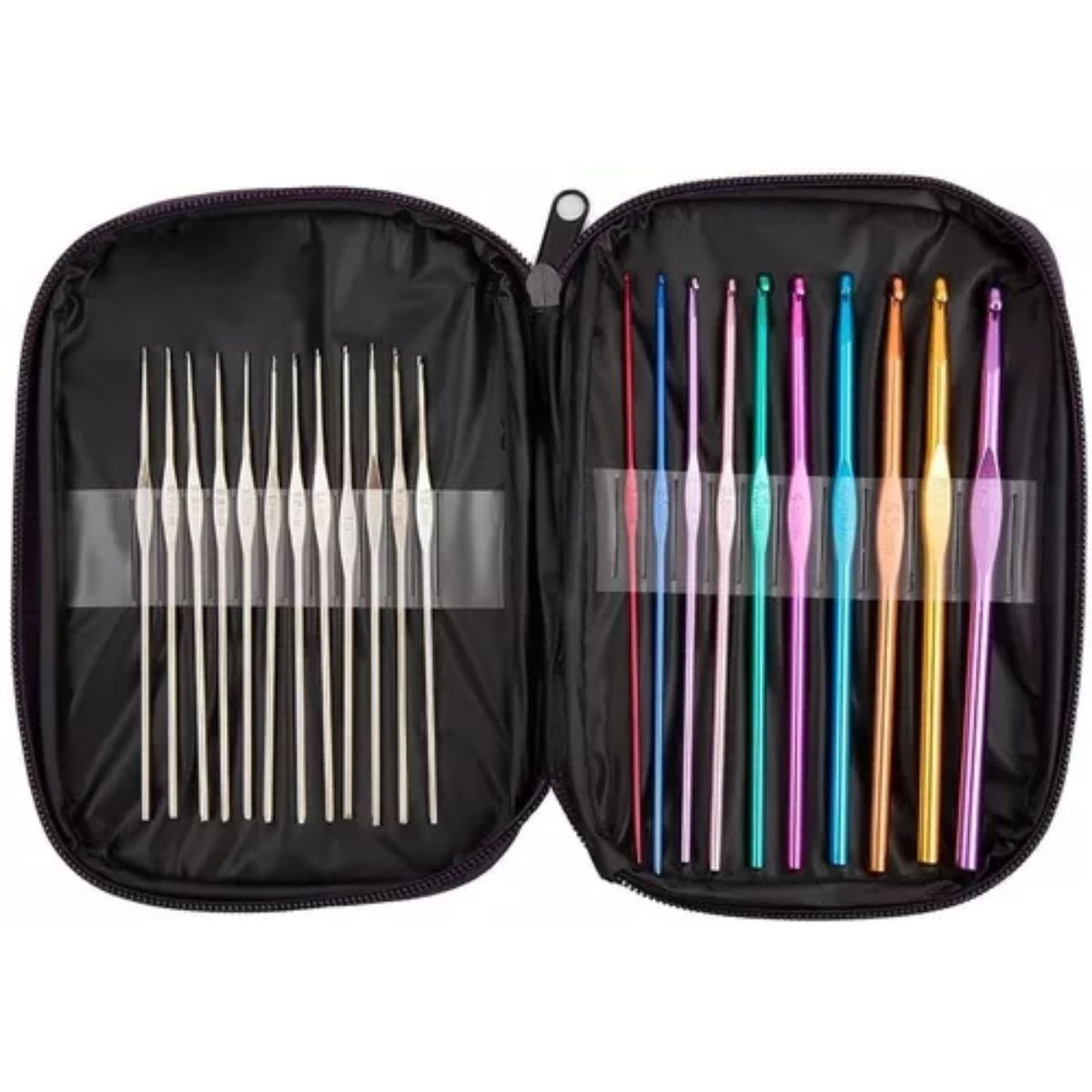 GENERICO - Set De Crochet Ganchillo Agujas De Tejer Aluminio Hilado.