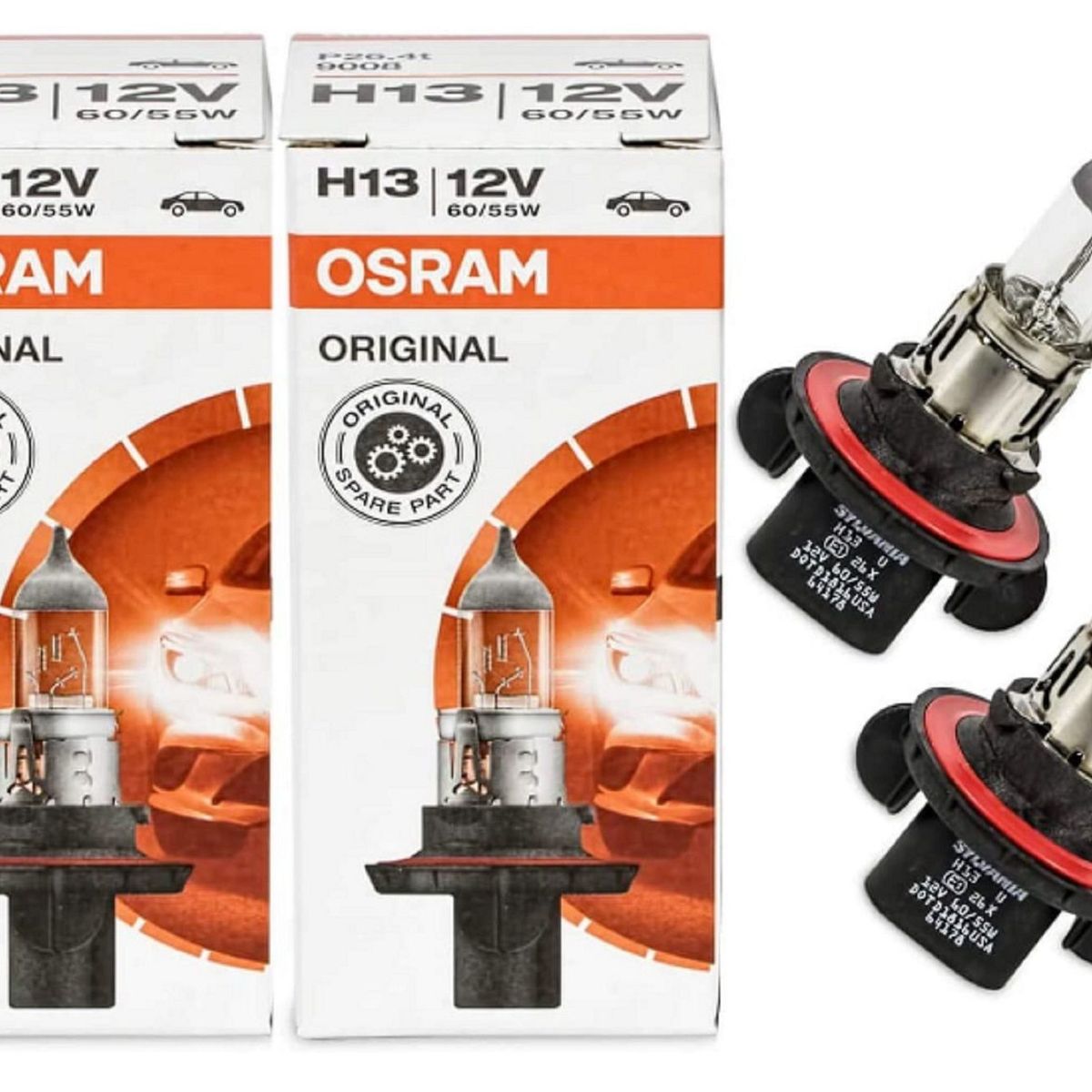OSRAM - Foco H13 9008 (2 Unidades ) Halógeno 12V 60/15W P26.4t