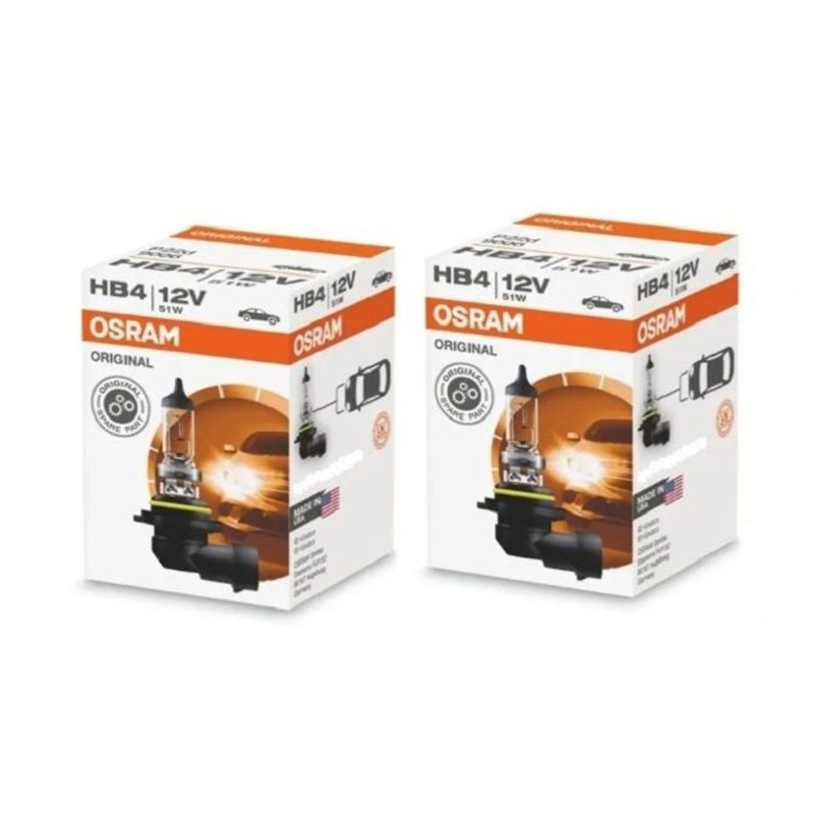 OSRAM - Foco HB4 9006 (2 Unidades ) Halógeno 12V 60W P22d