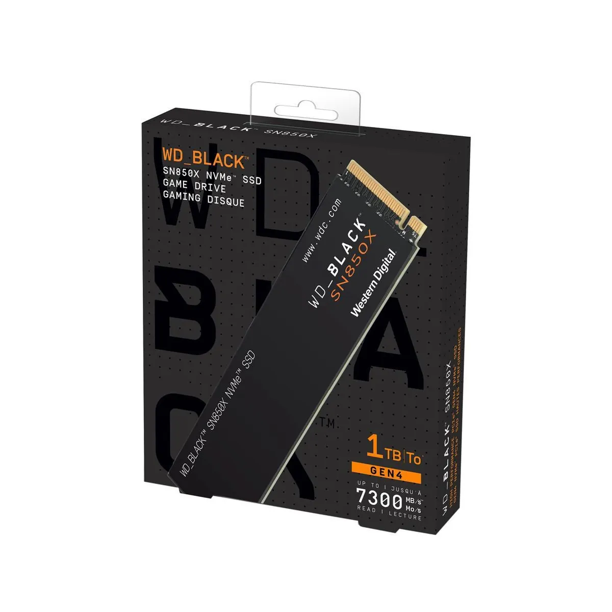 WESTERN DIGITAL - Disco Solido SSD Western Digital Black SN850X 1 TB M2 Gen4 sin Disipador