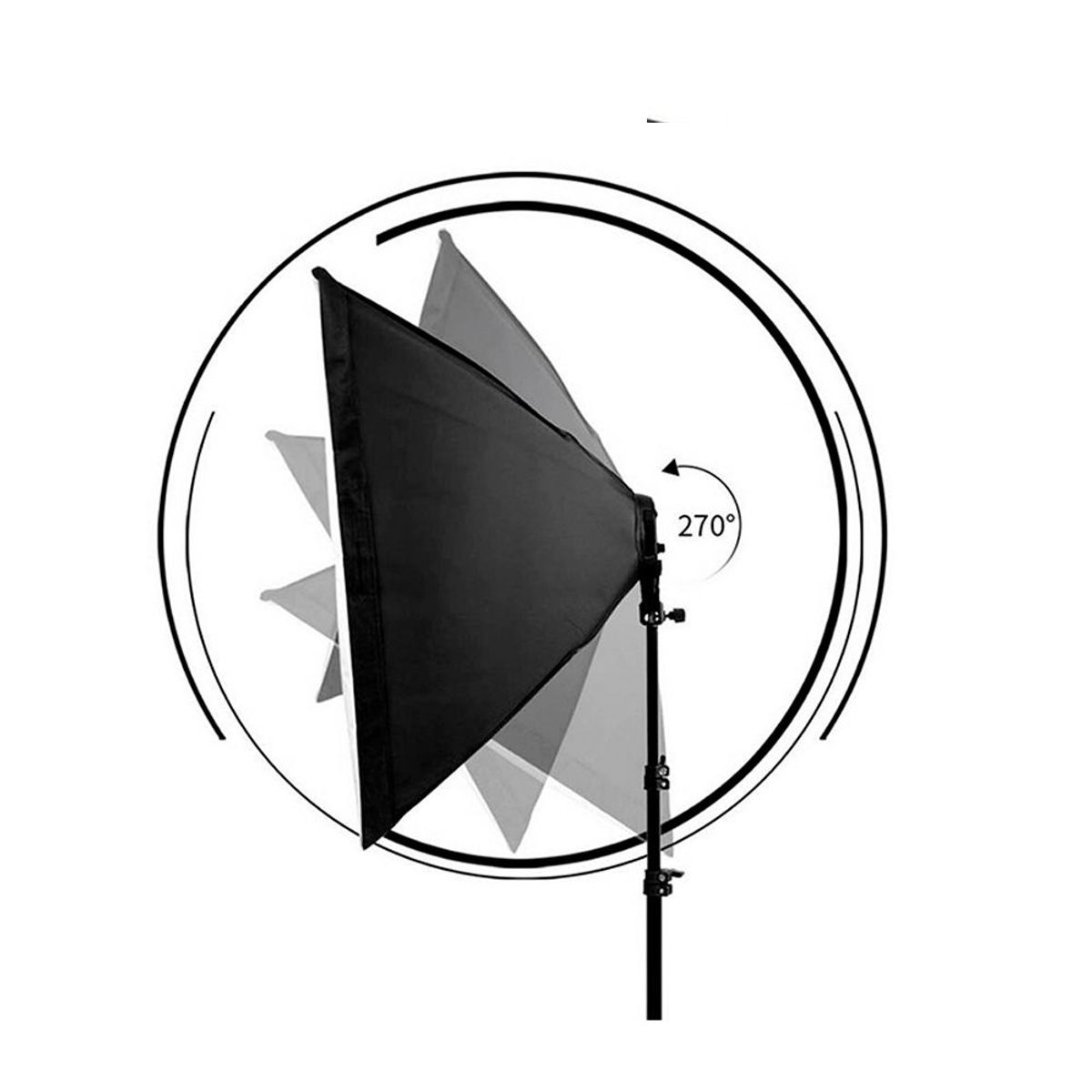 WEIFENG - Kit de iluminacion Weifeng de 2 Softbox de 1 Foco