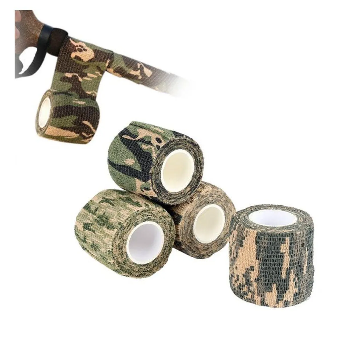 GENERICO - Tape  cinta adhesiva camu para linternas cámaras